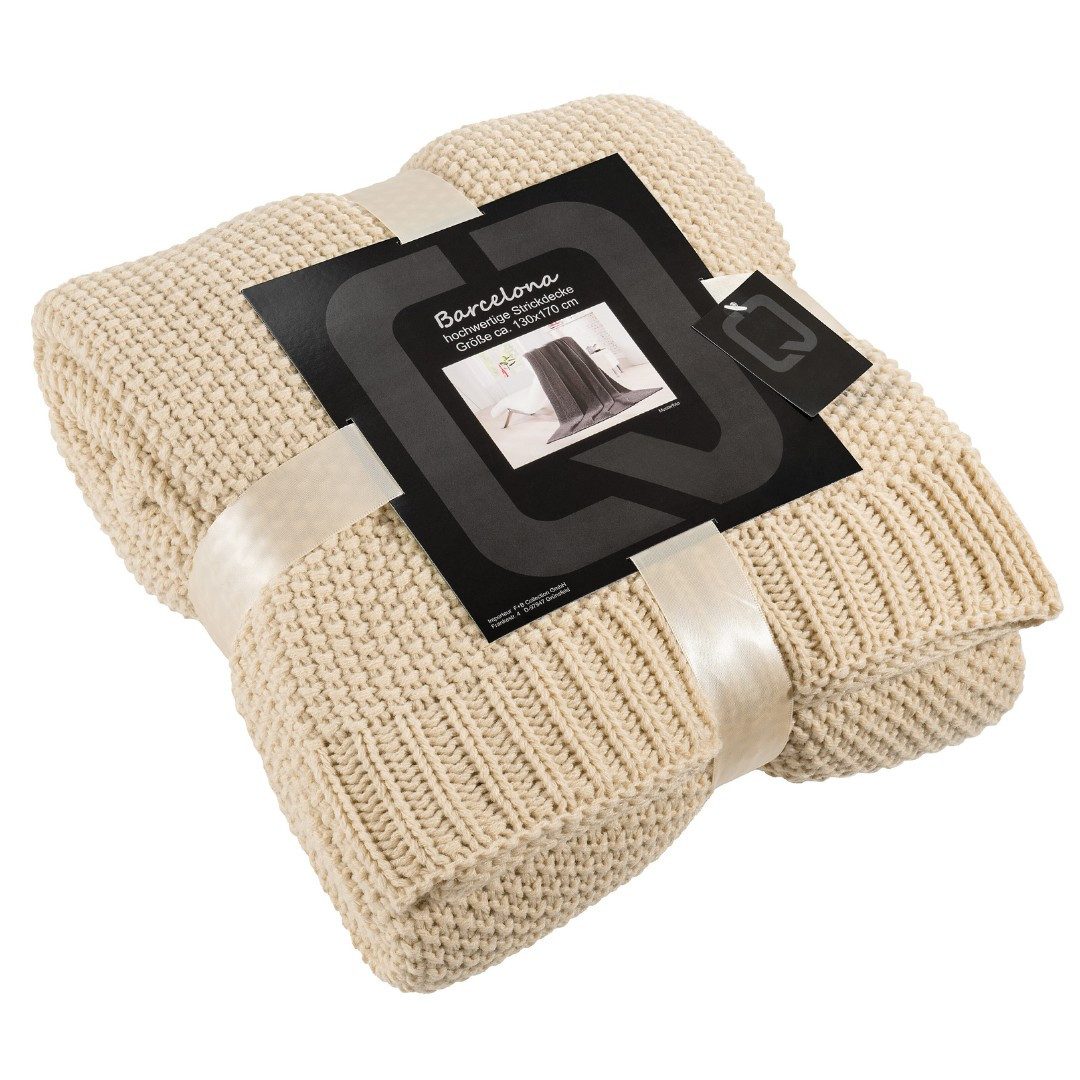 Wohndecke Barcelona, REALLaxx, weiche Strickdecke, 130 x 170 cm, kuschelige günstig online kaufen