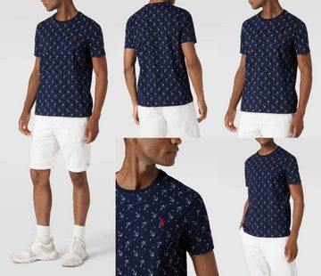 Ralph Lauren T-Shirt Polo Ralph Lauren All-Over Pattern Navy T-Shirt Shirt Custom Slim Fit