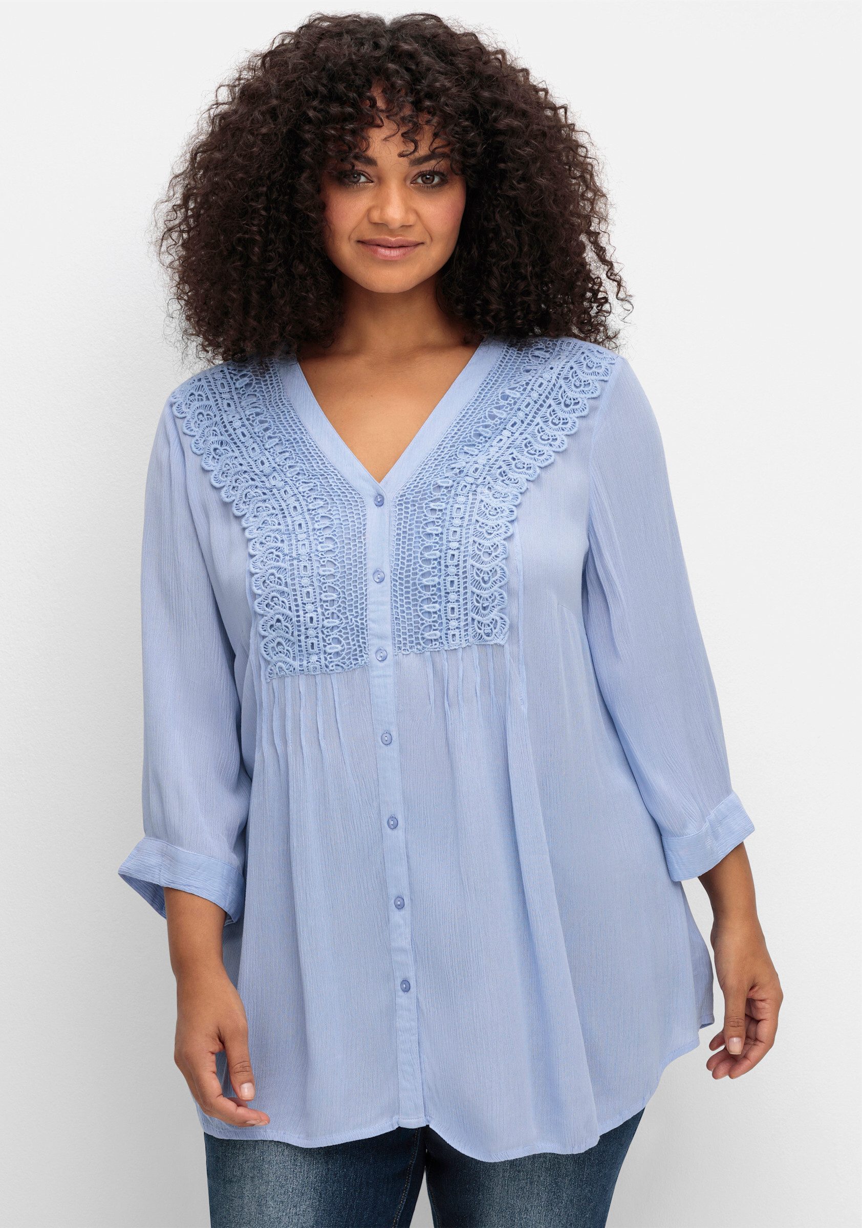 sheego by Joe Browns Klassische Bluse Crêpebluse . günstig online kaufen