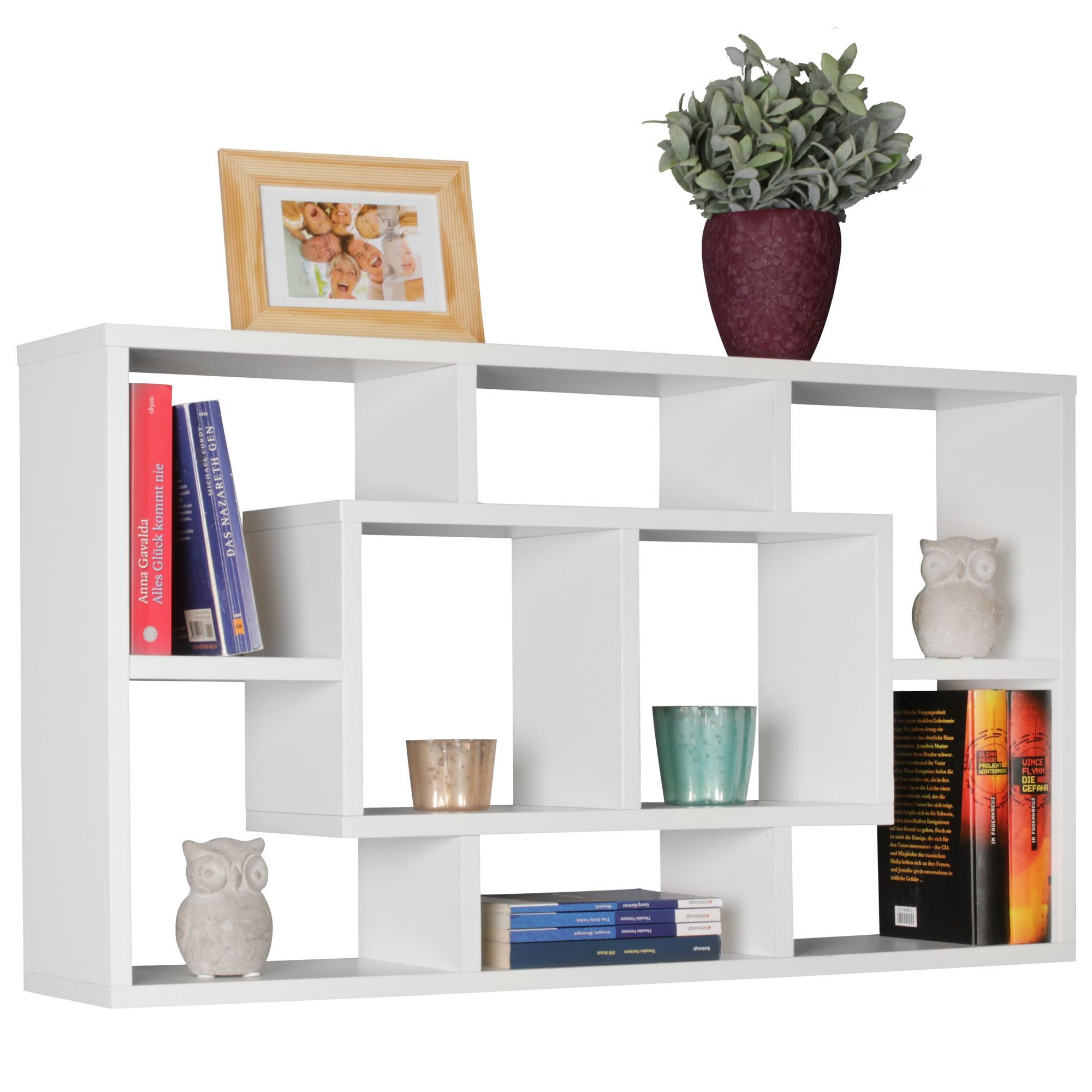 Wohnling Wandregal WL5.167, Weiß 85x47,5x16 cm günstig online kaufen