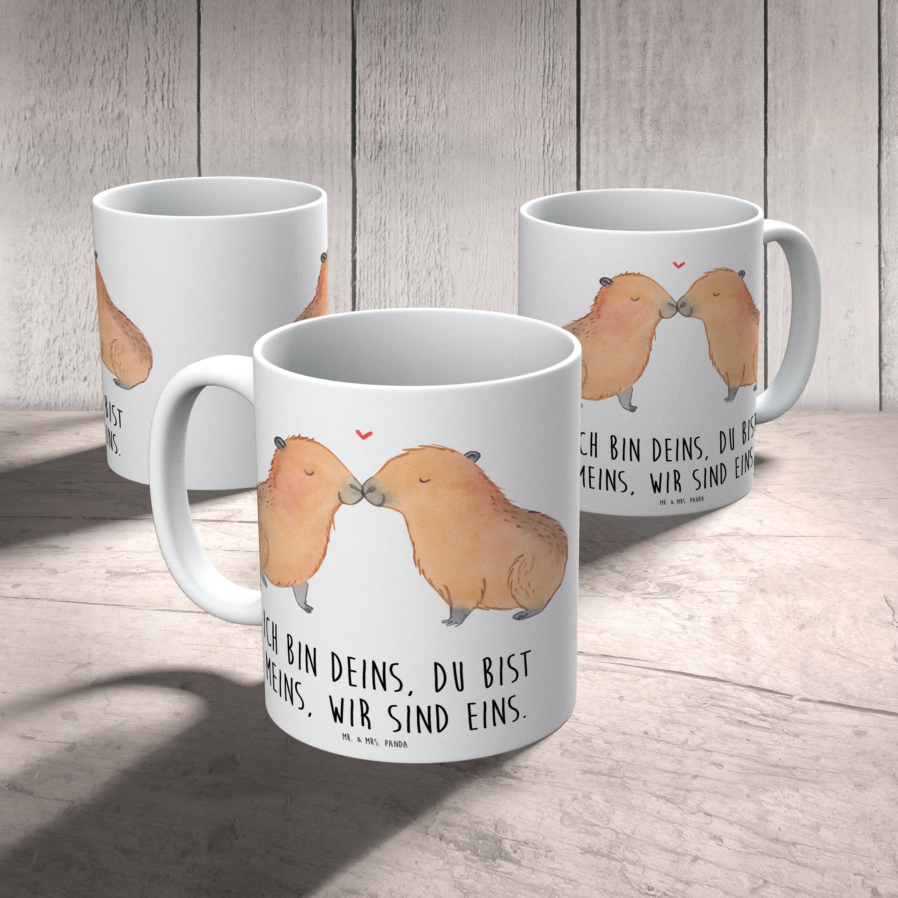 Tasse Panda Geschenk Liebe Tierliebe, Geschenk, Tasse, - Mrs. Keramik Weiß Capybara Mr. - Kaffeeta, &