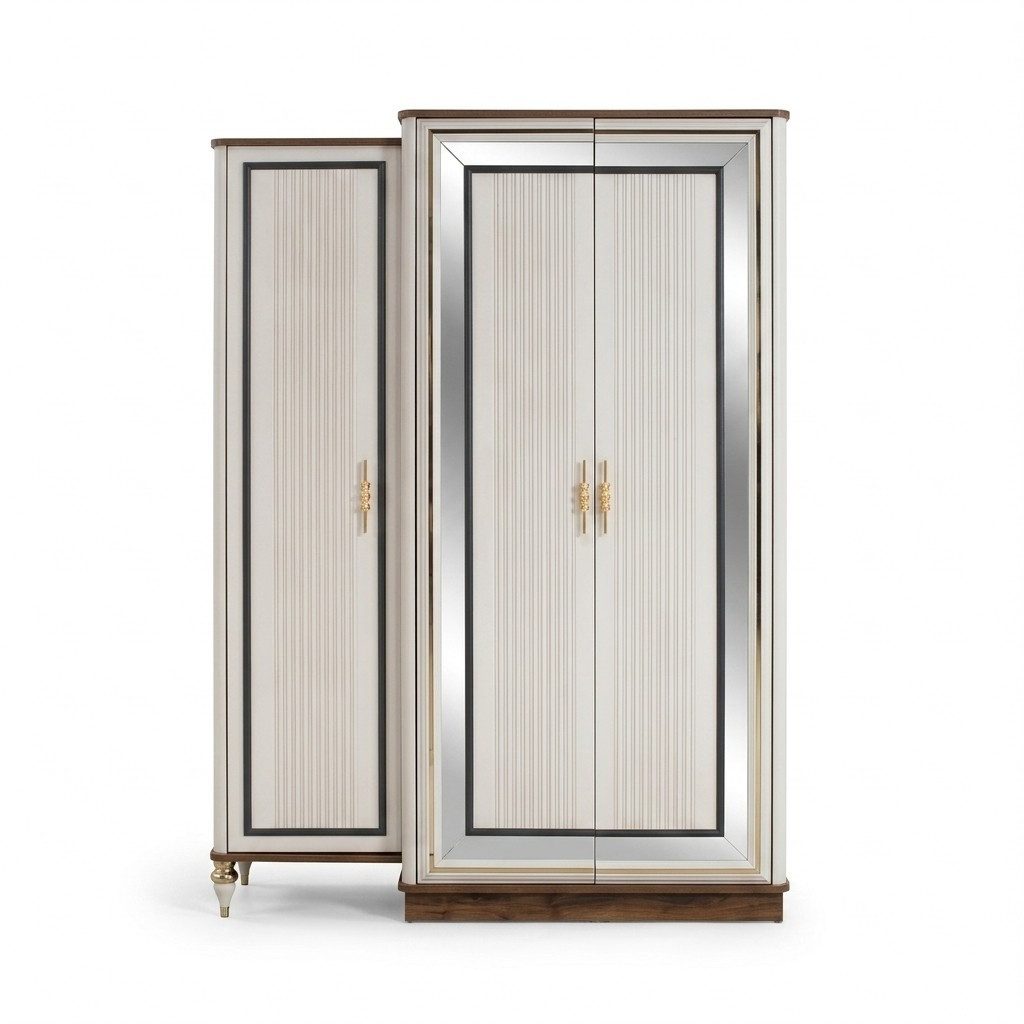 Xlmoebel Kinderkleiderschrank Moderner Holzschrank für Kinder in Beige (Moderner Holzschrank für Kinder) Made in Europa