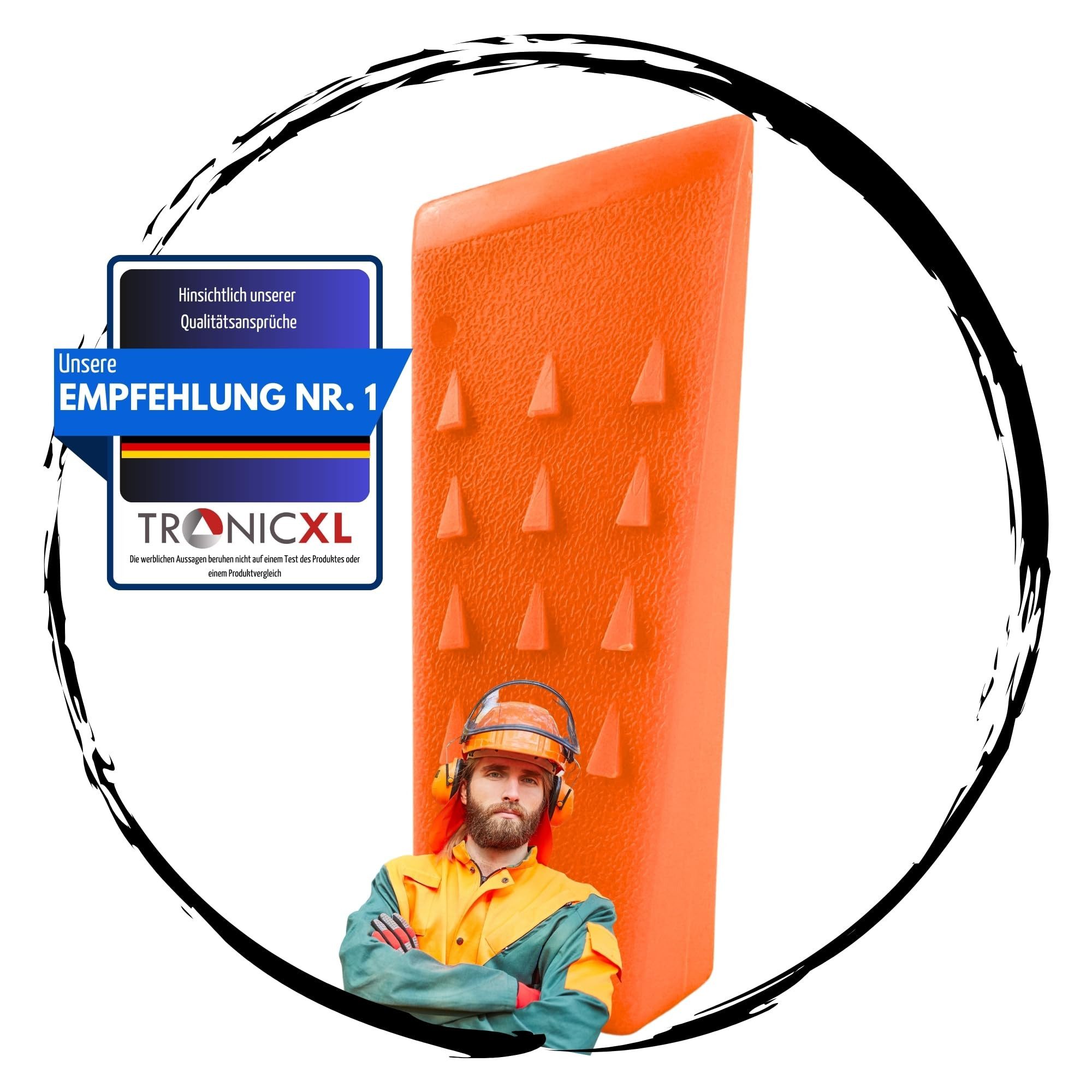 TronicXL Fällkeil Profi Fällkeil Spaltkeil 5,5" 14cm für Holz Stamm Forst Holzspalter, (1-St), Baum fällen Scheitkeil Treibkeil