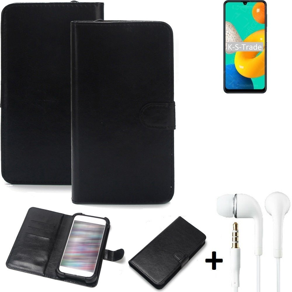 K-S-Trade Handyhülle für Samsung Galaxy M32, Wallet Case Handyhülle Schutzhülle Flip cover Flipstyle Tasche