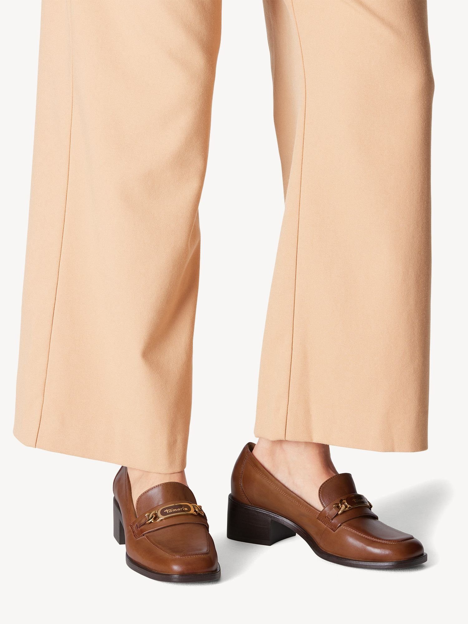 Tamaris TOUCH-IT, ANTIslide aus Leder kein Absatz Schnürpumps TOUCH-IT