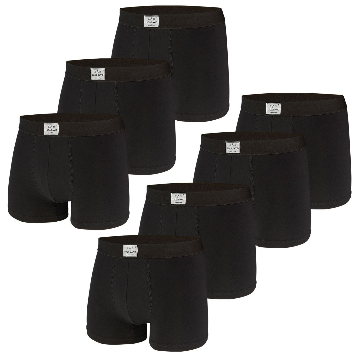 Luca David Boxershorts (7-St) ohne Eingriff, im 7er Pack