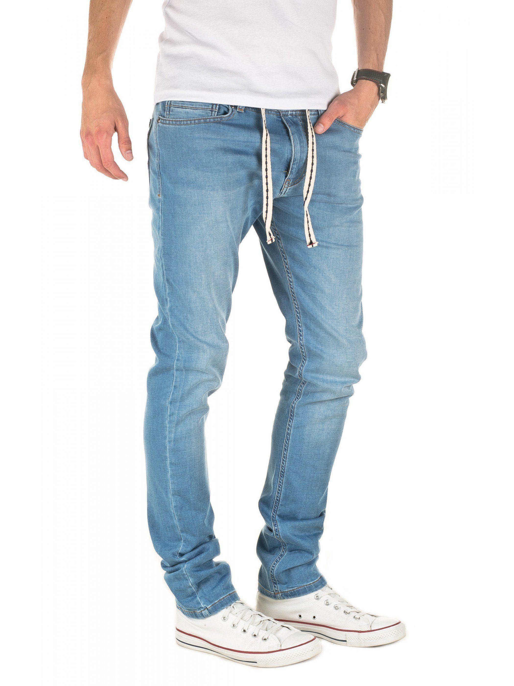 Yazubi Slim-fit-Jeans Herren Sweathose in Jeansoptik günstig online kaufen