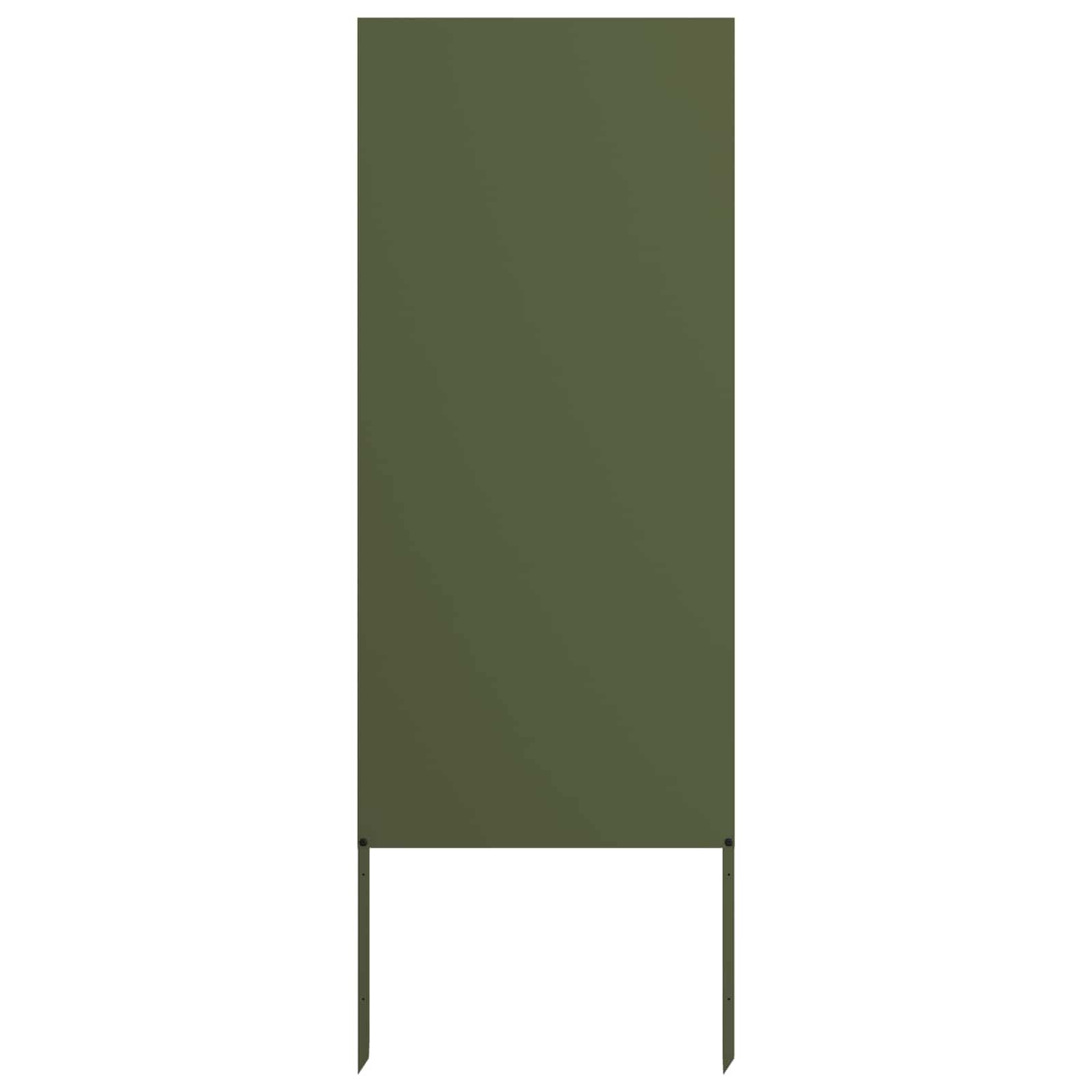 vidaXL Wandbild Garten Sichtschutz-Leinwand Olivgrün 50 x 140 cm, (1 St)
