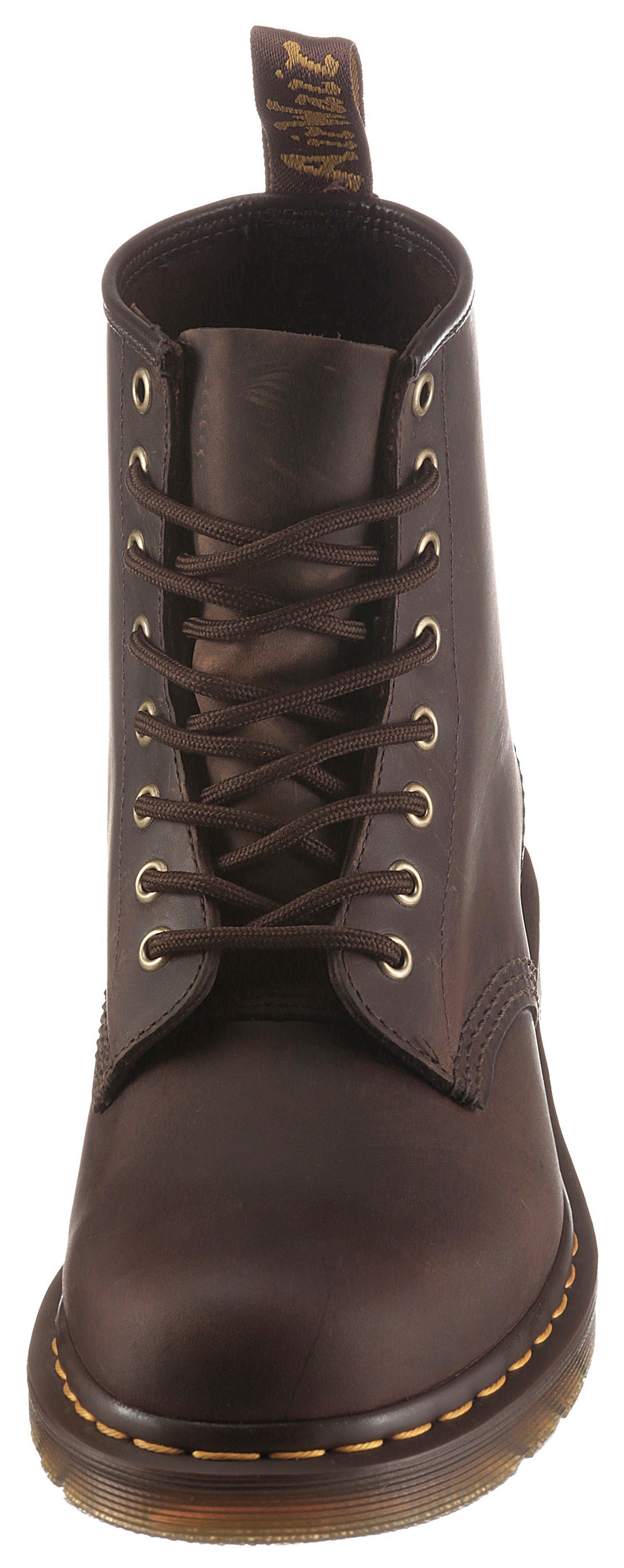 DR. MARTENS 8 Eyes Boot 1460 Crazy Horse Schnürstiefel Boots, Stiefel mit Lederinnensohle - schmale Form