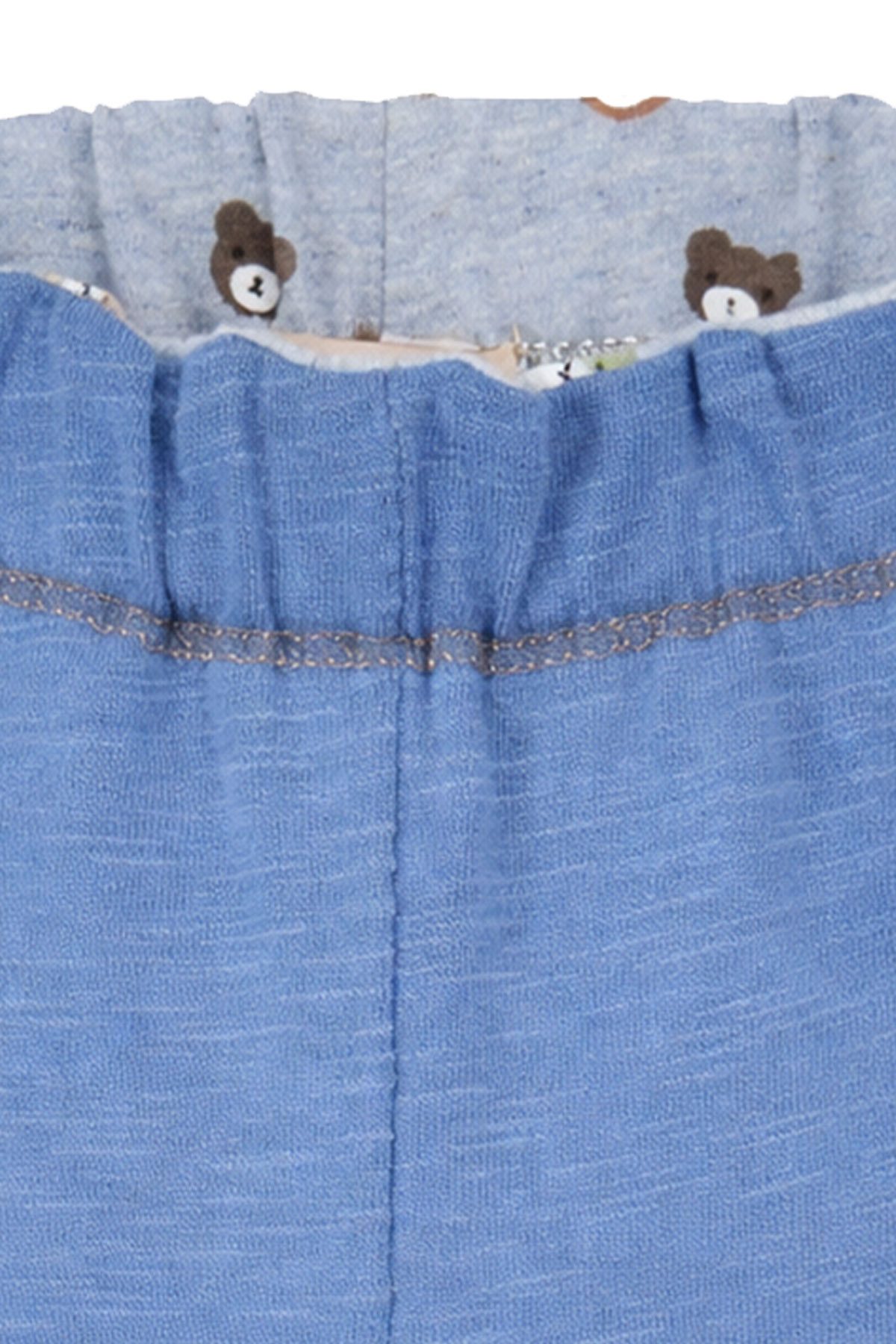 BONDI Trachtenlederhose Baby Jungen Wendehose 'Bear Club' 94034, Blau