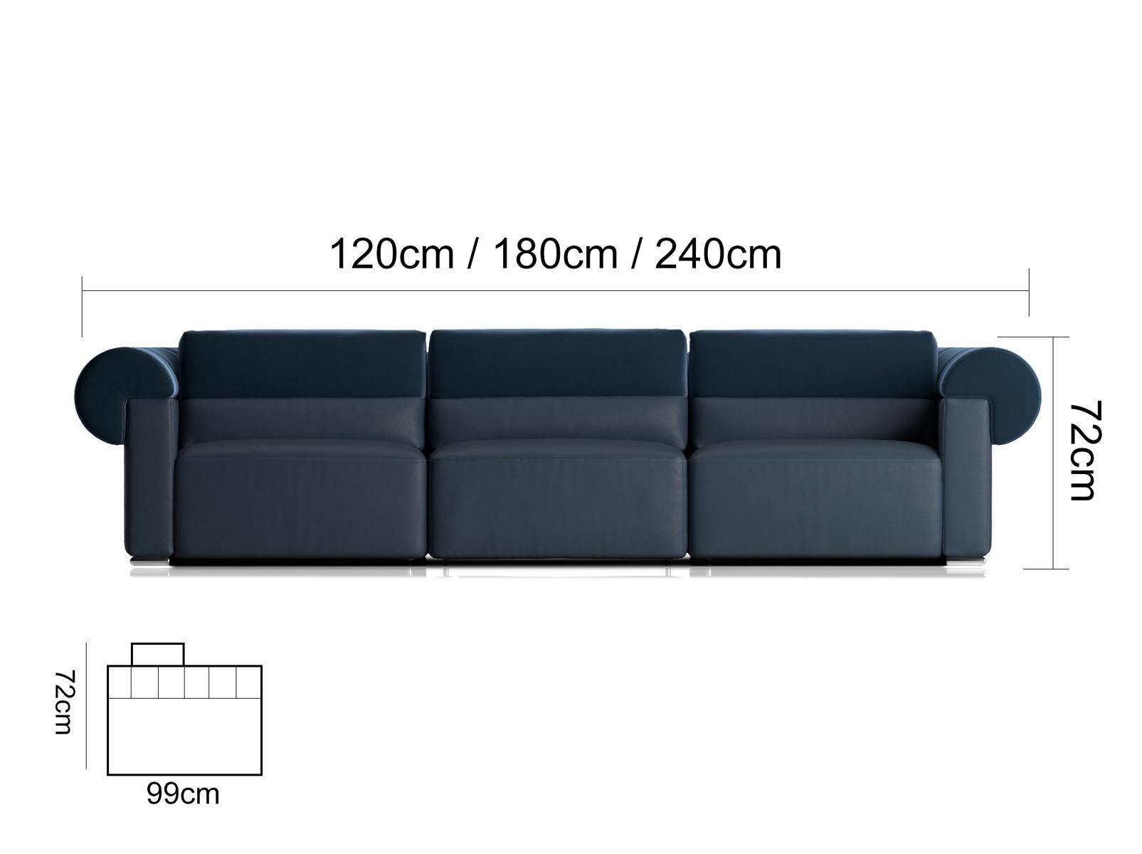 Sofa Sitz Sofas Blau JVmoebel Couchen Sitzer 4-Sitzer, Couch Couchen Polster Big Vier 4