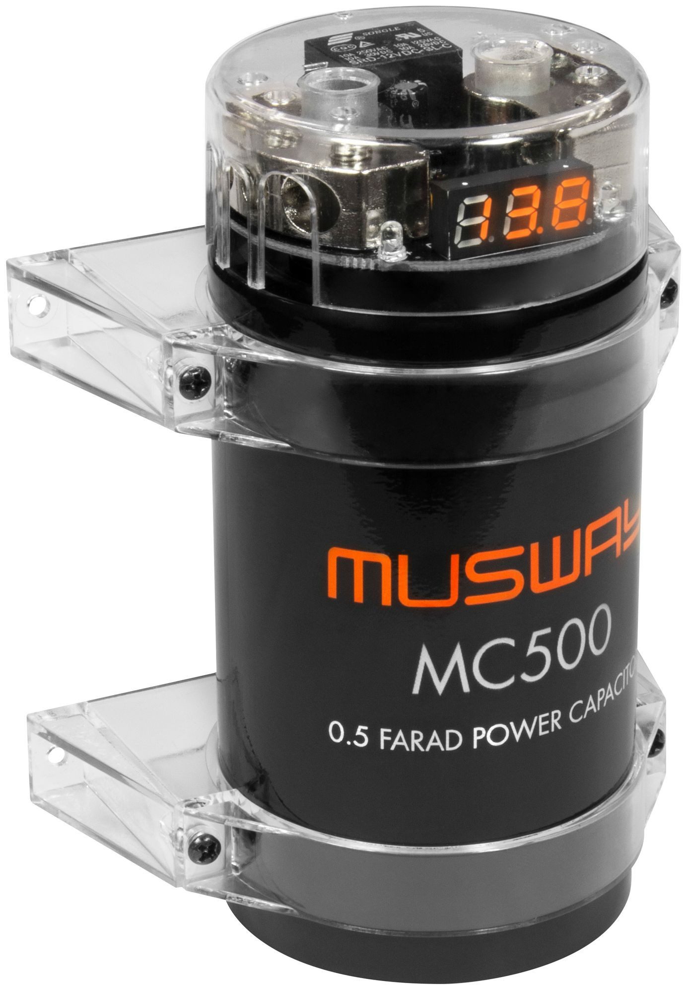 Musway MC500 0.5 Farad Puffer-Kondensator integriertem Verteilerblock Endverstärker