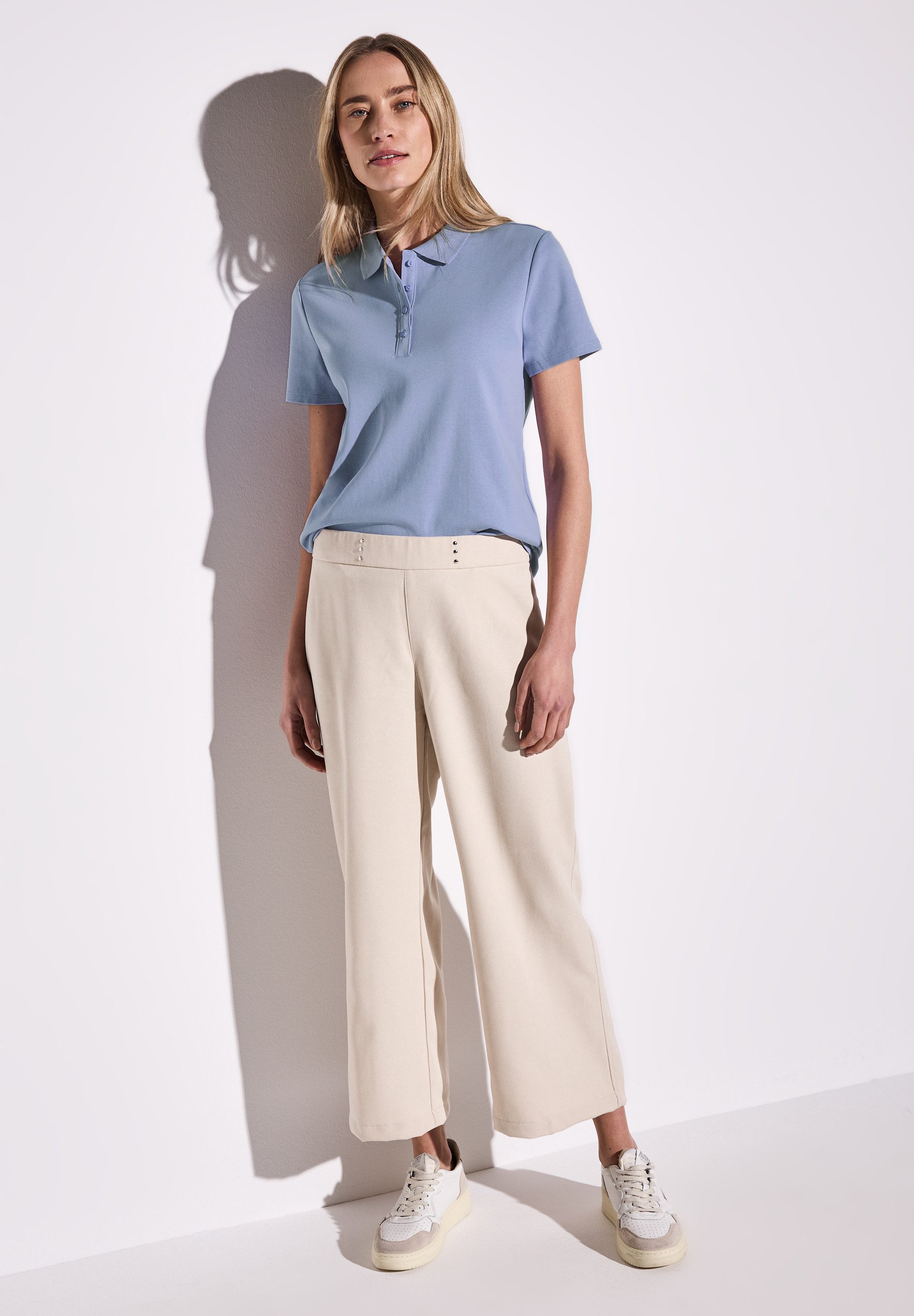 STREET ONE Poloshirt aus Baumwolle mit Stretchante