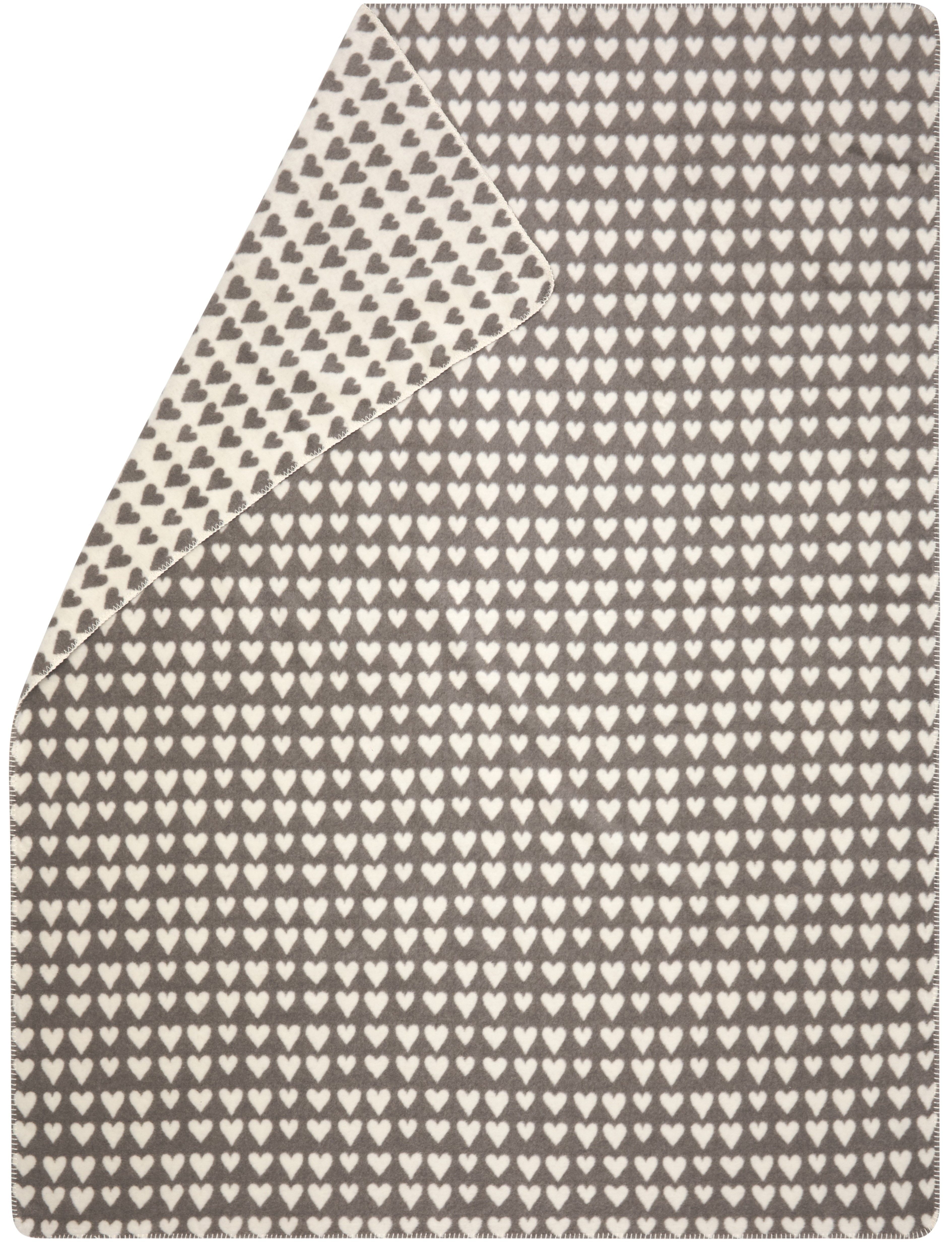 Wohndecke Kurzflor Savona 'Herzen' 150 x günstig online kaufen