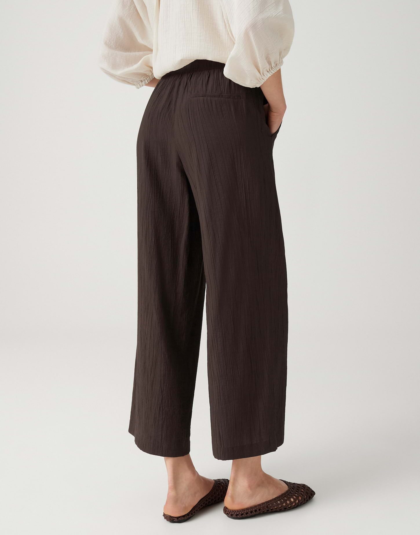 OPUS Culotte mit Crinkle Effekt Fließender Fall mit entspanntem Komfort
