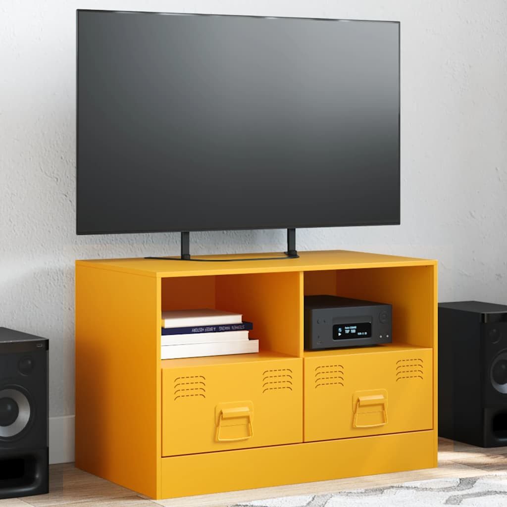 vidaXL Schrankmodule TV-Schrank Senfgelb 67x39x44 cm Stahl günstig online kaufen