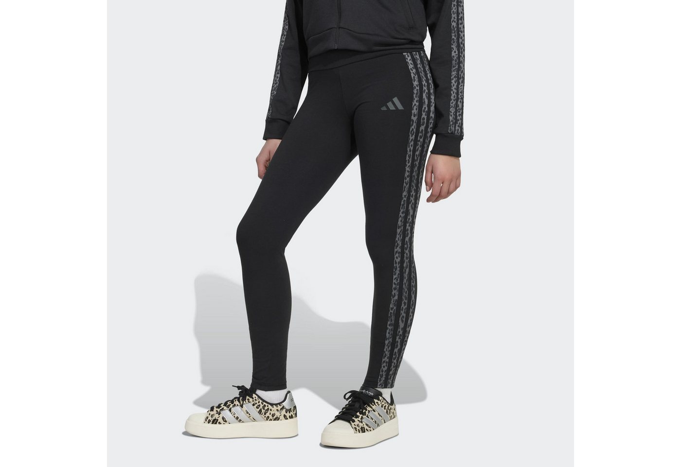adidas Sportswear Leggings JG AN 3S LEG für Kinder, sportlicher Stil, aus Baumwolle und Elasthan