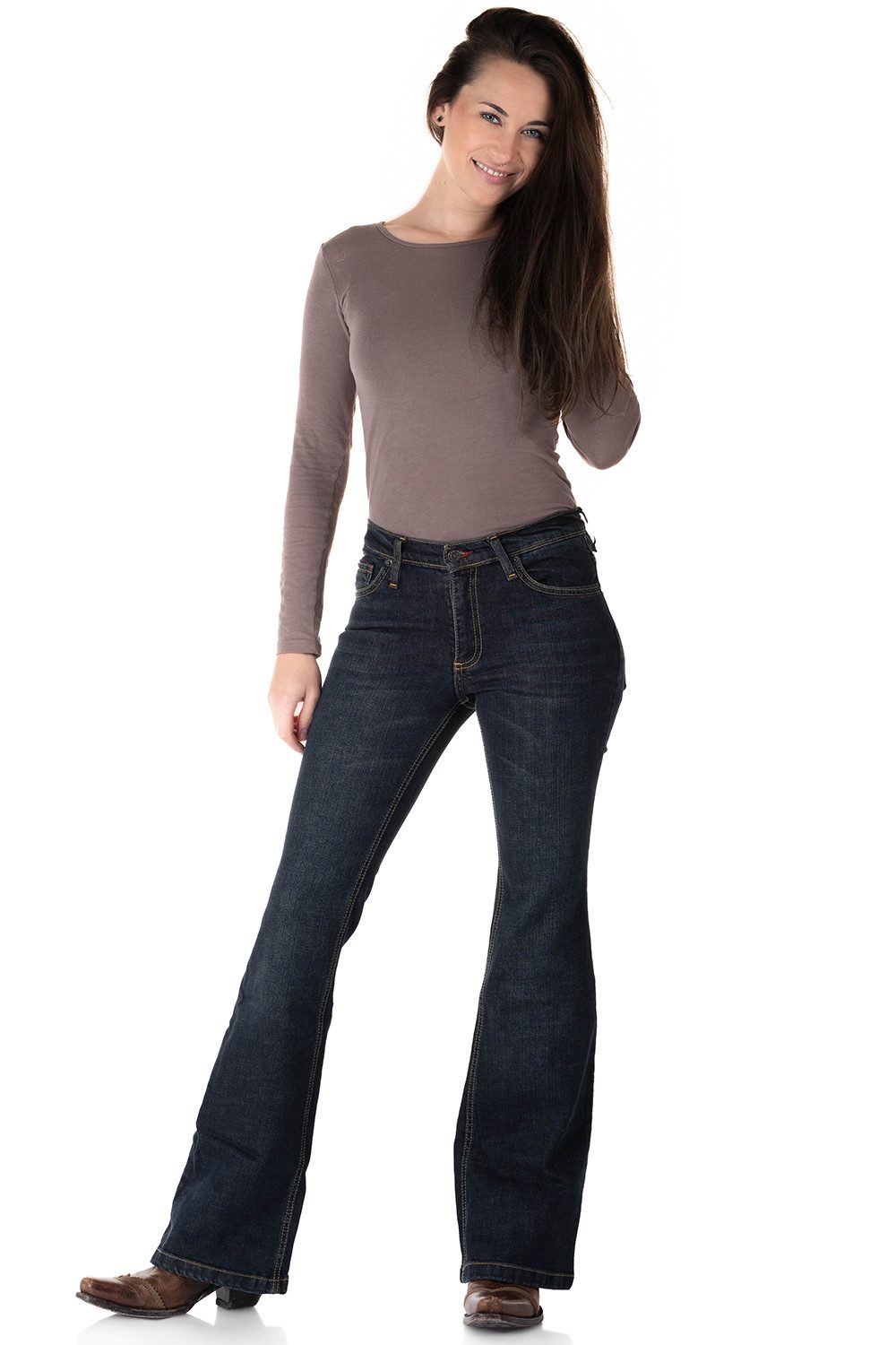 Comycom Bootcut-Jeans Damen ROOTS