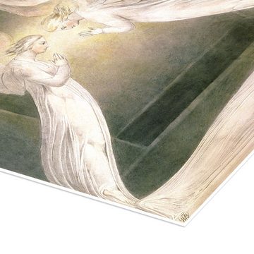Posterlounge Poster William Blake, Christus im Grabe, geschützt durch Engel, Malerei