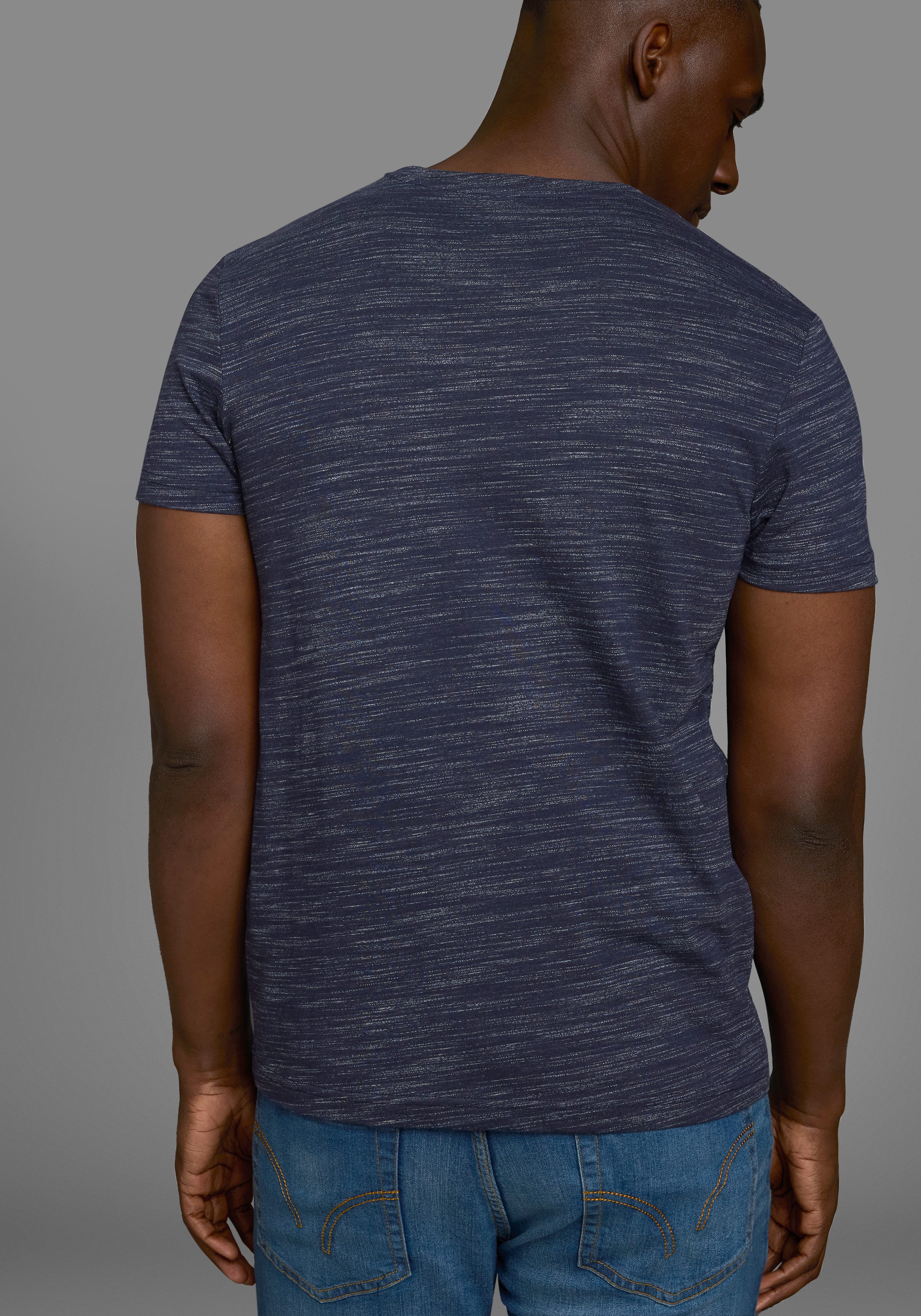 AJC T-Shirt Kurzarm, Regular Fit, meliert, günstig online kaufen