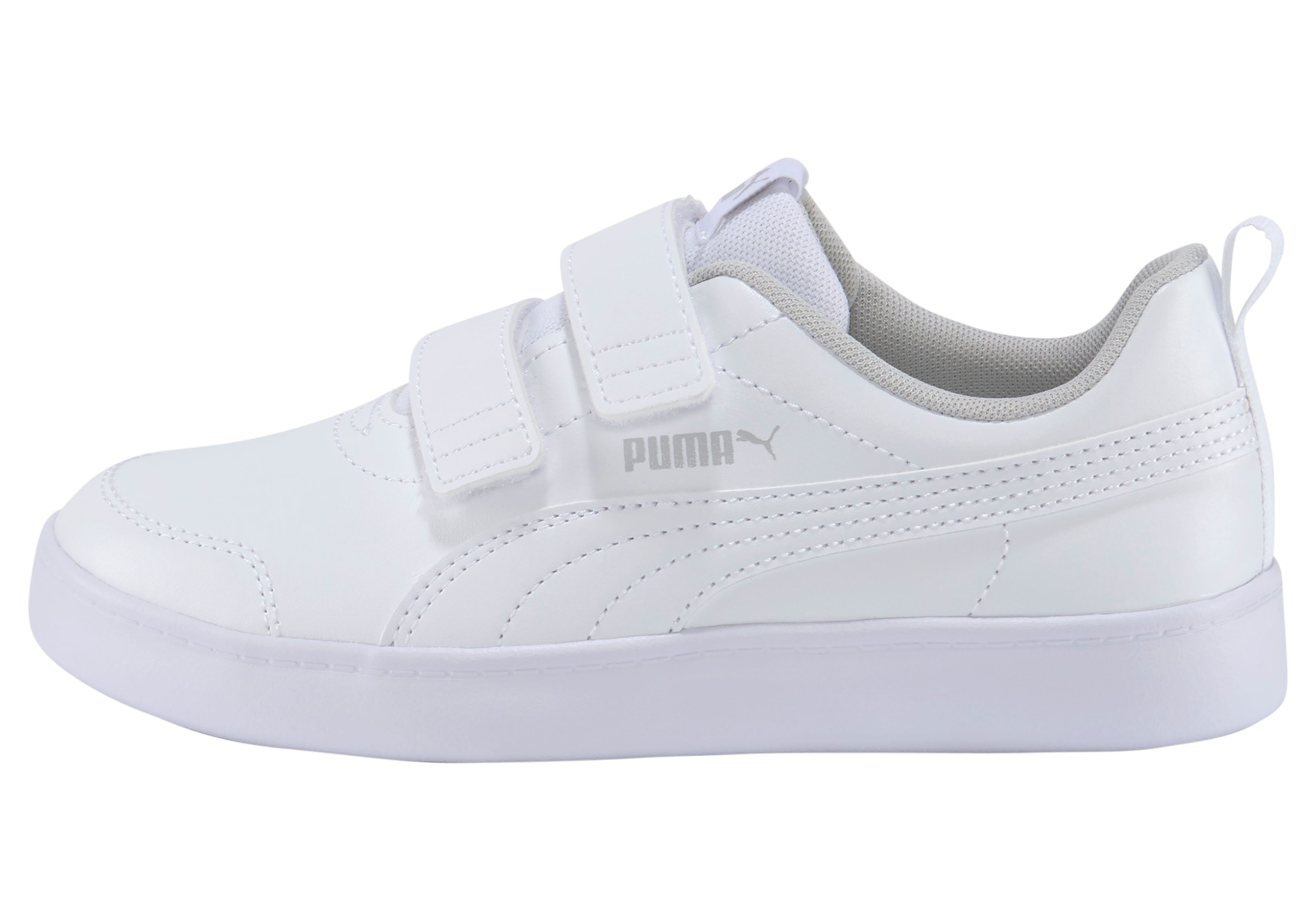 PUMA Courtflex v2 V Klettverschluss Sneaker für PS weiß Kinder mit