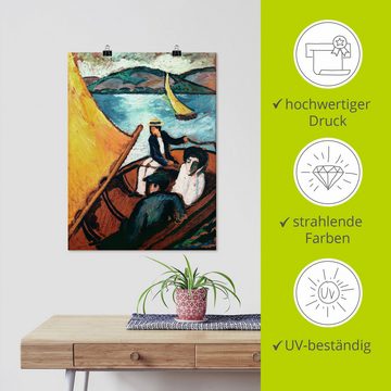 Artland Kunstdruck Segelboot, Tegernsee, Gruppen & Familien (1 St), als Leinwandbild, Wandaufkleber oder Poster in versch. Größen