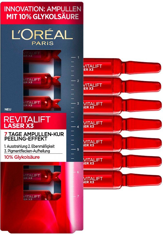 L'ORÉAL PARIS Gesichtsserum 7-Tage-Ampullen-Kur Laser x3, Revitalift