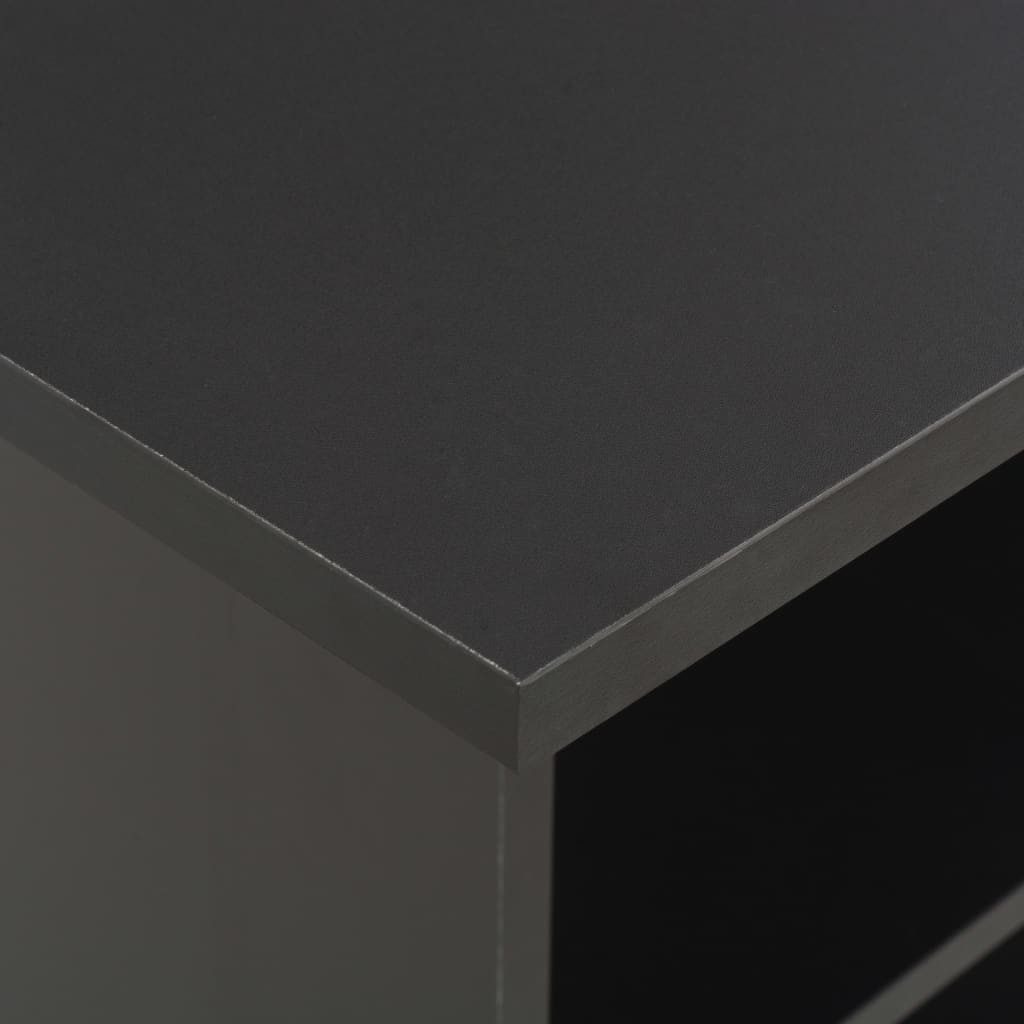 furnicato Bartisch 60 x 60 x 110 cm Schwarz (1-St), Stabiler Esstisch mit 2 Ablagen für deinen Wohnbereich – Bild 4 von 5