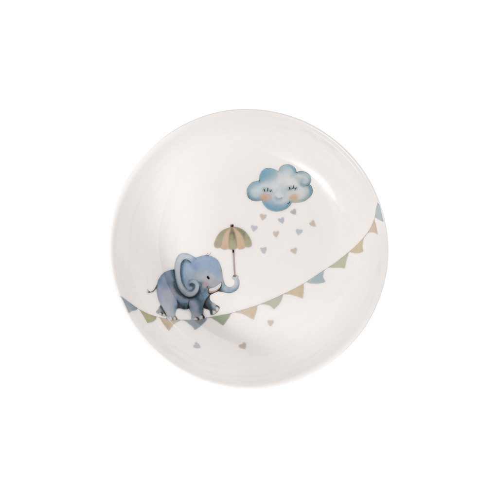 Villeroy & Boch Kinderschale Walk like an Elephant Kinder-Suppenteller, Porzellan, (1-tlg), Premium Porcelain, mikrow.- & spülm.sicher, Made in Germany