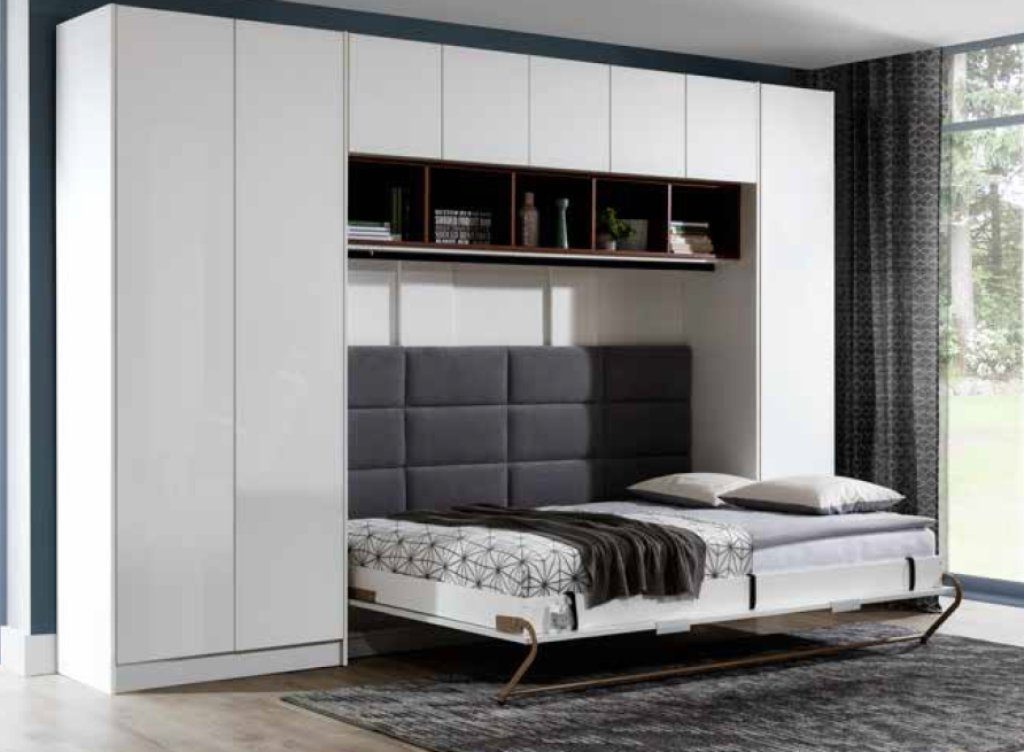 JVmoebel Schrankbett Kleiderschrank Schlafzimmer Made Sofort Bett (1-St., Bett Schrankbett) in Schrank Wand Schrankbett Europa