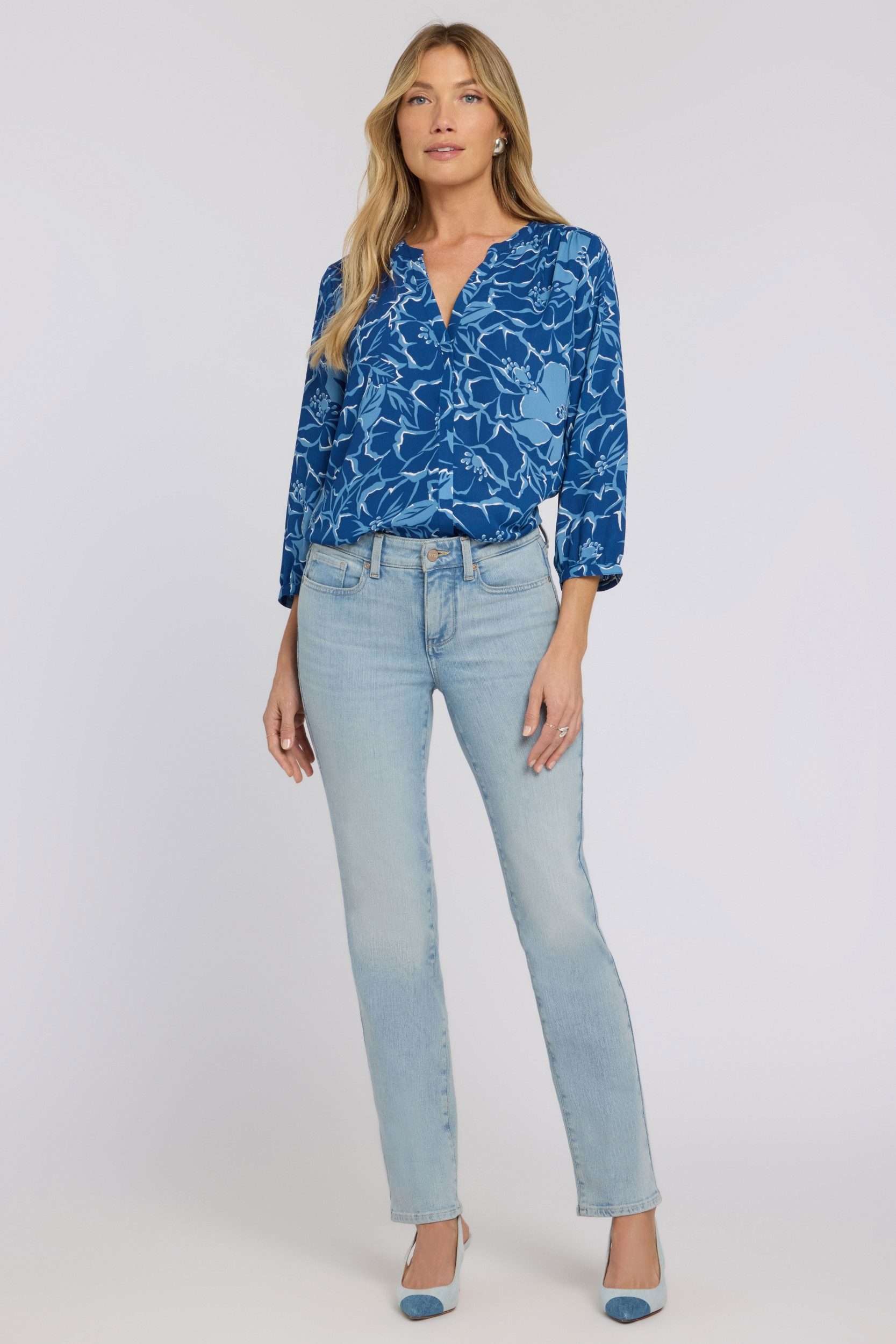 NYDJ Slim-fit-Jeans Sheri Slim Straight Jeans In Re-New Denim