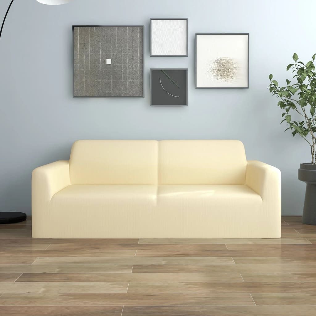 furnicato Sofahusse Dehnbare Creme für 2-Sitzer 145-185 cm Breite