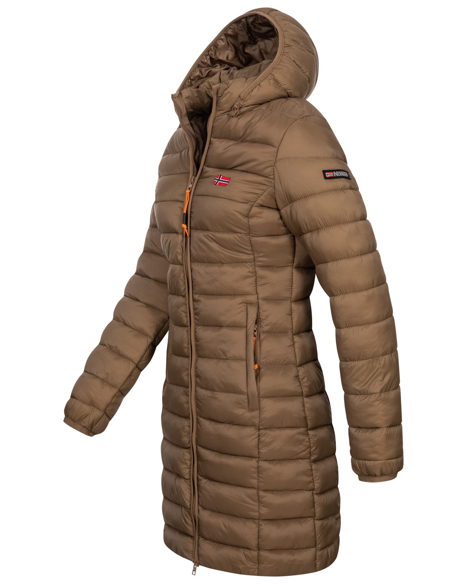 Geographical Norway Steppmantel Damen Herbst Winter Jacke Steppjacke Outdoor leicht Kapuze warm – Bild 3 von 3