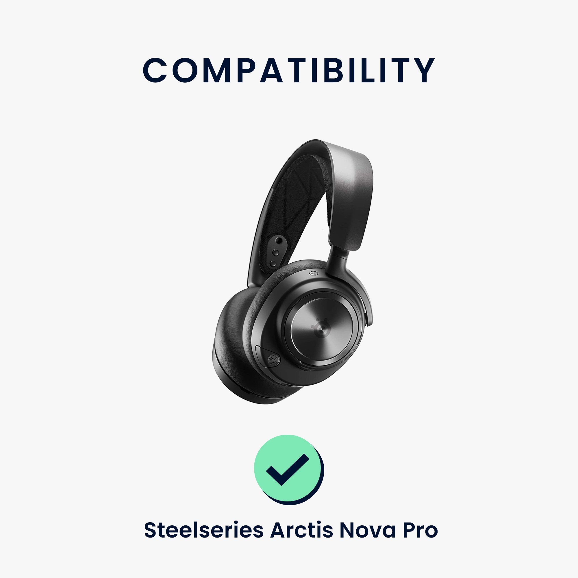 (Ohrpolster kwmobile Polster für Ohrpolster Kopfhörer Pro Nova Ohr Ear Over für SteelSeries Headphones) 2x Arctis Kunstleder - Polster