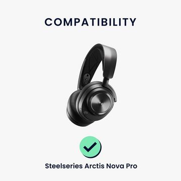 kwmobile 2x Ohr Polster für SteelSeries Arctis Nova Pro Ohrpolster (Ohrpolster Kopfhörer - Kunstleder Polster für Over Ear Headphones)
