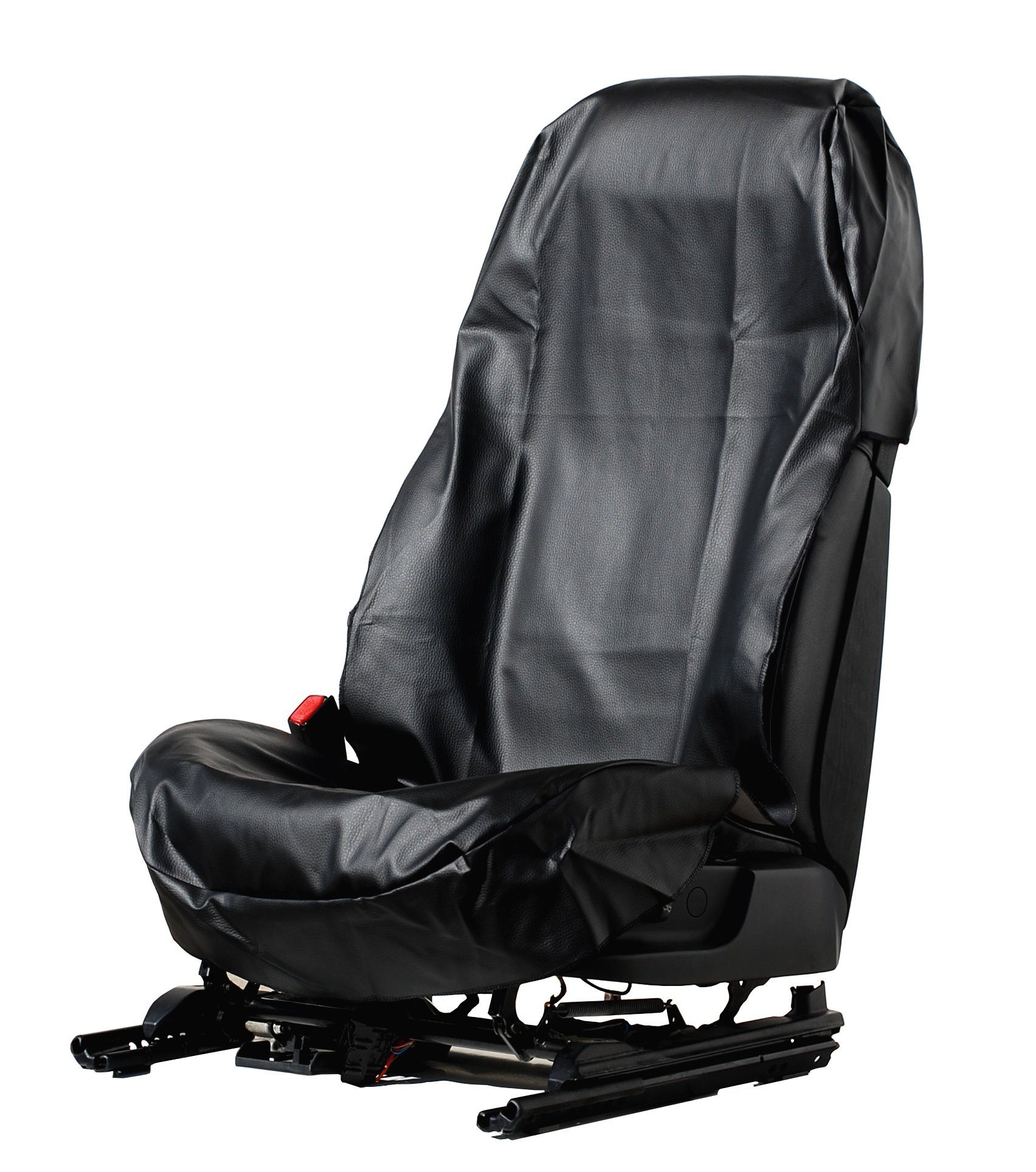 L & P Car Design Car Seat Cover Seat Protector Car Workshop Black Faux Leather