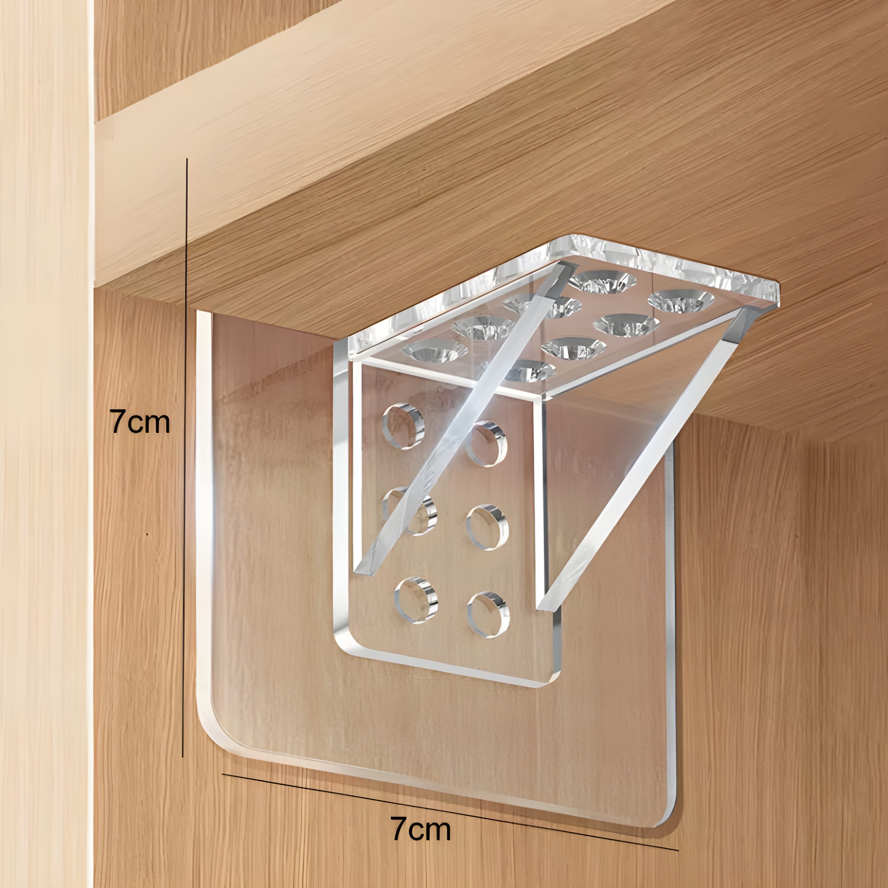 TECBULL Klebehaken Schrankbodenträger Halter Einlegeboden Schrank selbstklebend, (24-St) – Bild 3 von 5