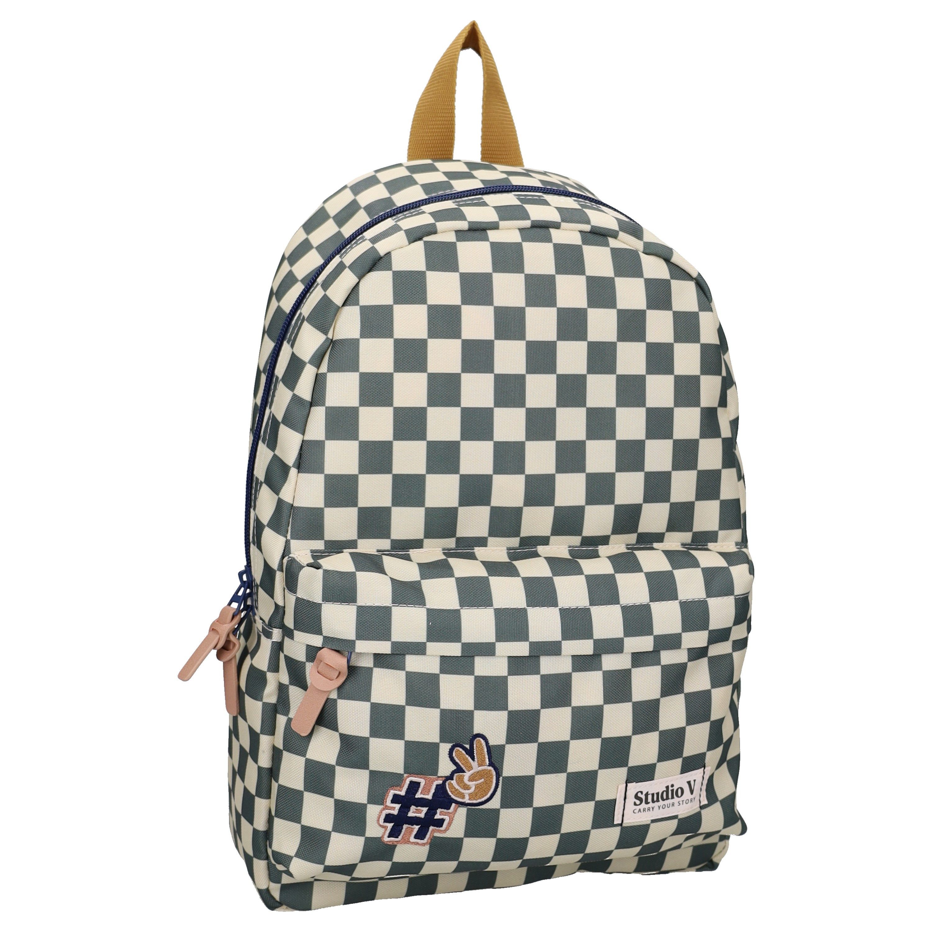 Studio V Rucksack Retro Forever Mädchen Schulrucksack Freizeitrucksack Karomuster