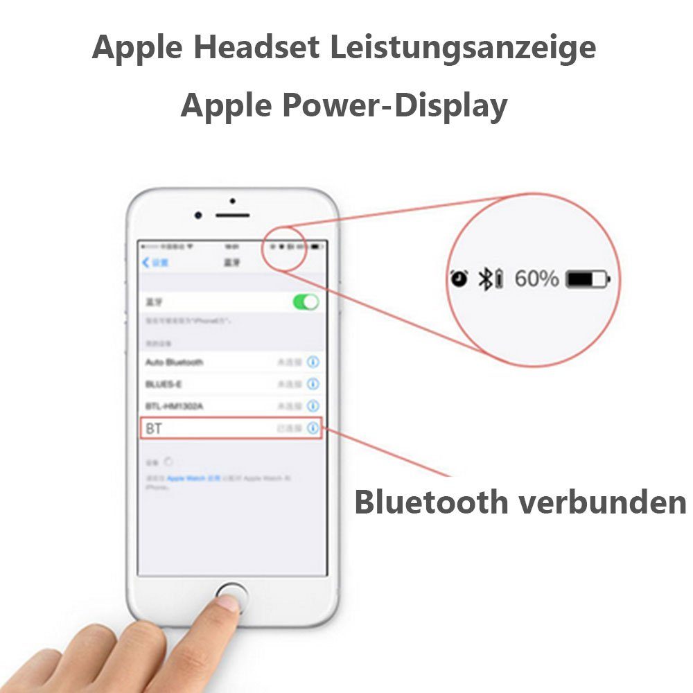 Headset GelldG Headset schwarz Bluetooth 4.0 Bluetooth-Kopfhörer Freisprech