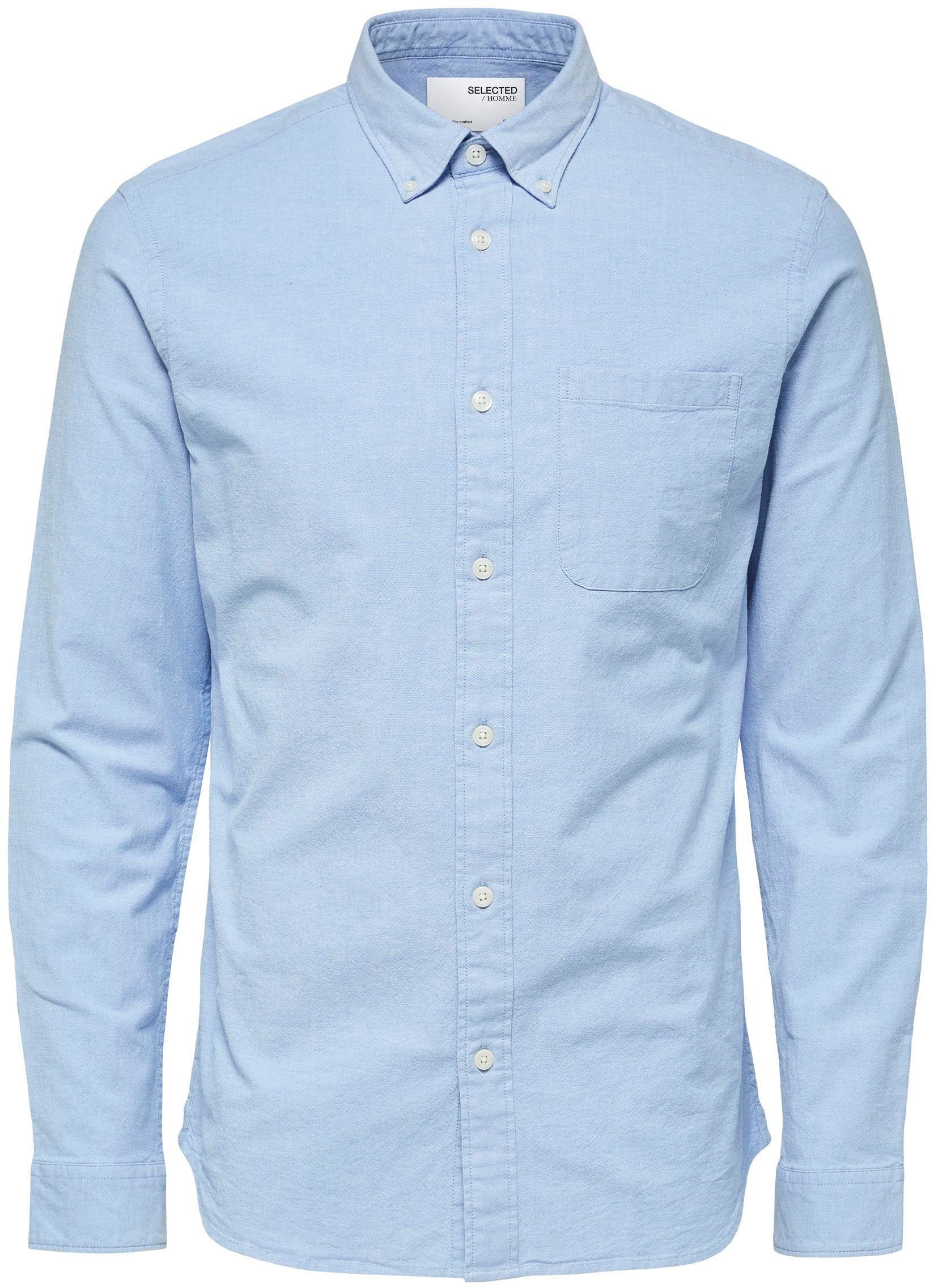 SELECTED HOMME Chemise Décontracté SLHREGRICK-CORD SHIRT LS W Bleu Fonce 221045