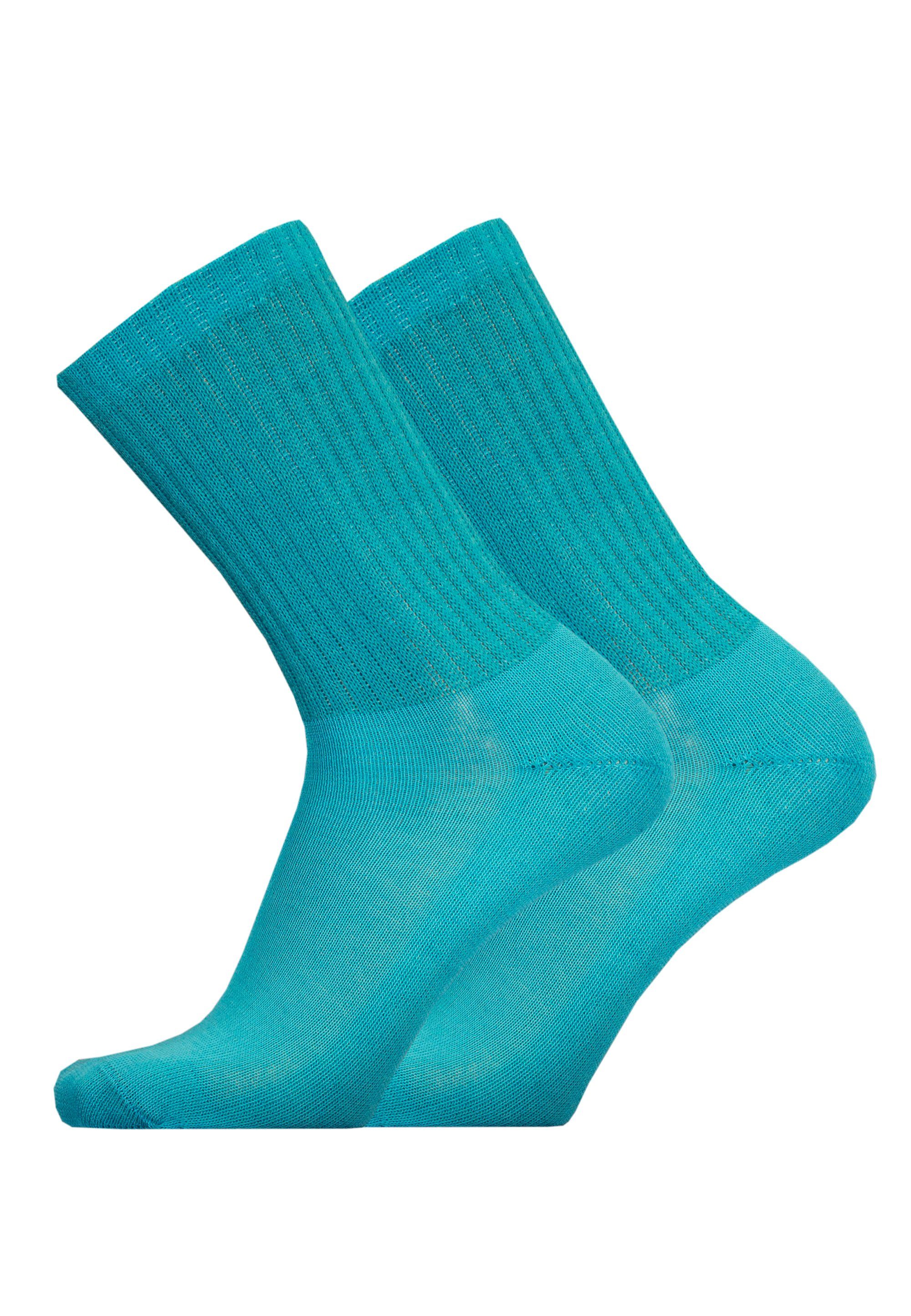 UphillSport Socken MERINO SPORT 2er Pack (2-Paar) in atmungsaktiver Qualität türkis