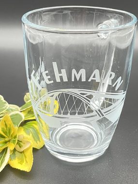 Wandtattoodesign Teeglas Trinkglas, Teetasse, Kaffeeglas mit Gravur Fehmarn Fehmarnsundbrücke, mit Gravur Fehmarnsundbrücke