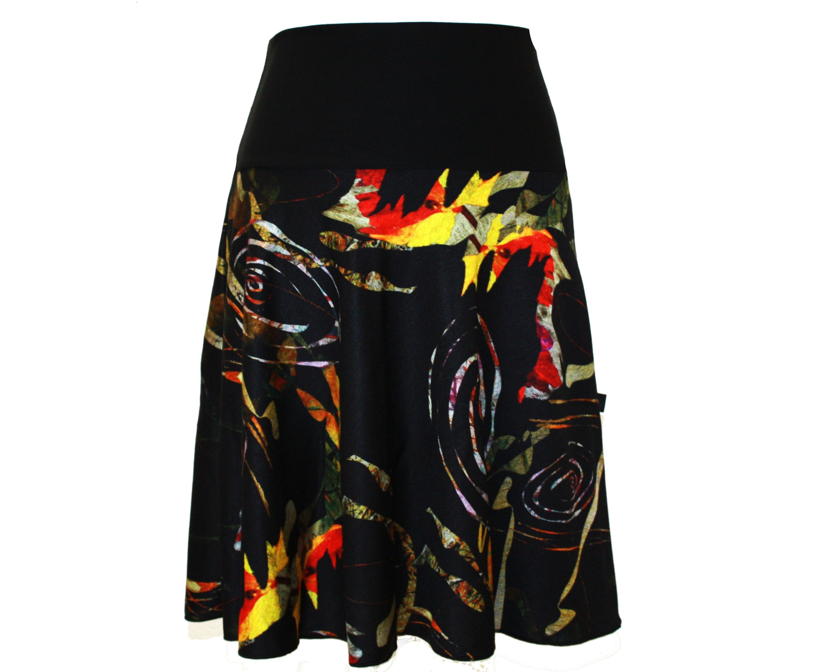 dunkle design A-Linien-Rock Weinrot Grau Schwarz Blau Bunt 57cm Punta elast günstig online kaufen