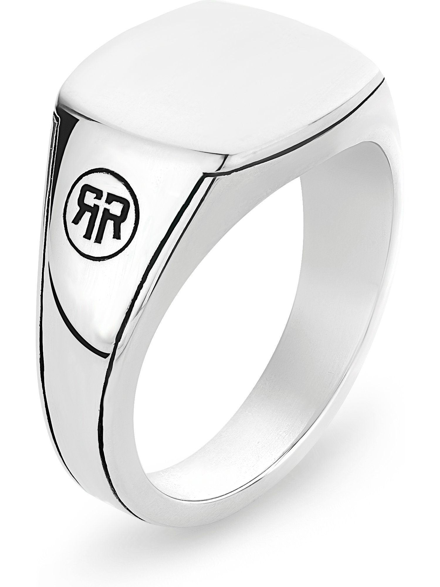 Silber Fingerring & Rebel 925er & Rebel Rose Rose Onyx Herren-Herrenring