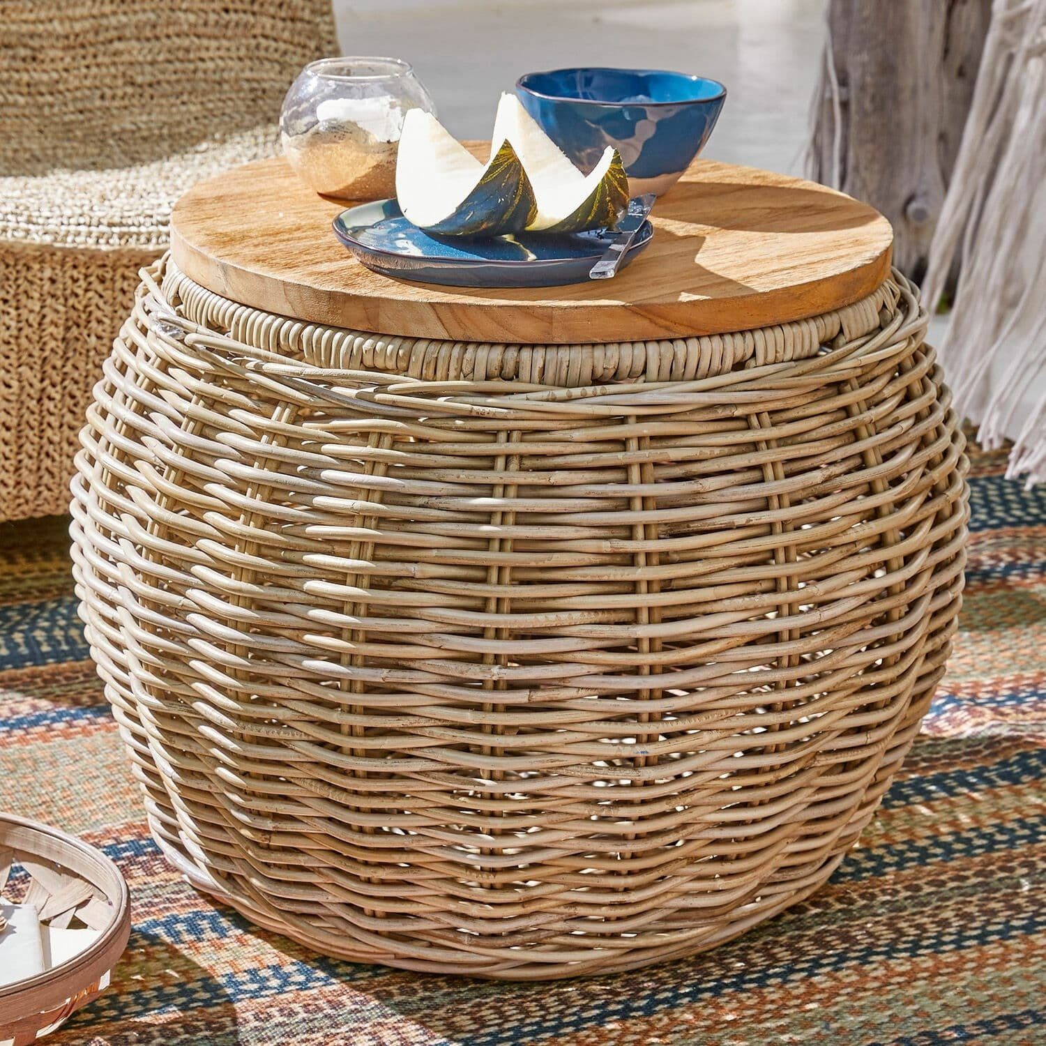 Mirabeau Gartentisch Beistelltisch Sartrouville braun