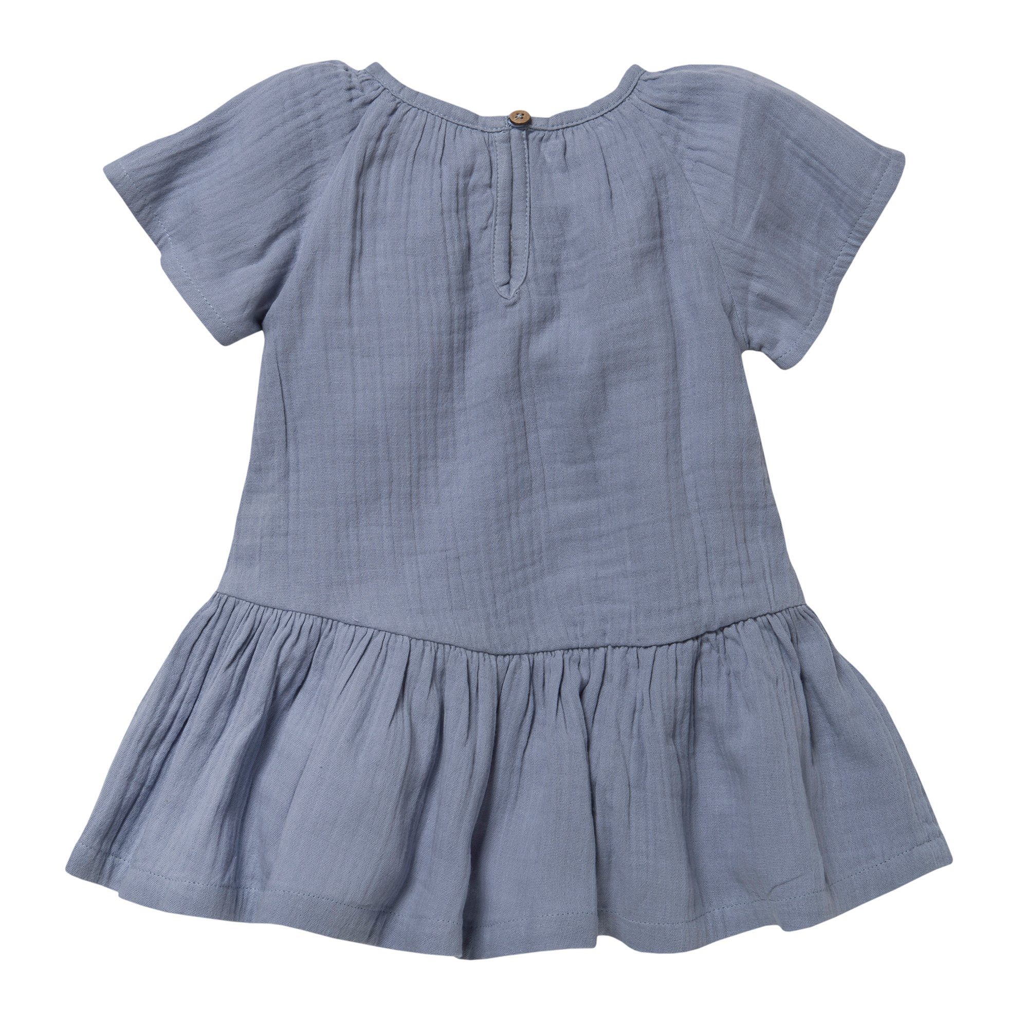 People Wear Organic Sommerkleid, Kurzarm Musselin-Kleid GOTS zertifiziert