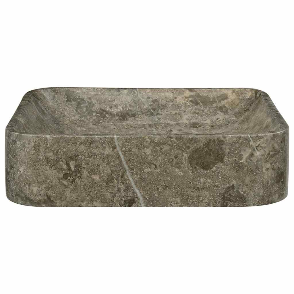 vidaXL Waschbecken Waschbecken Grau 40x40x10 cm Marmor