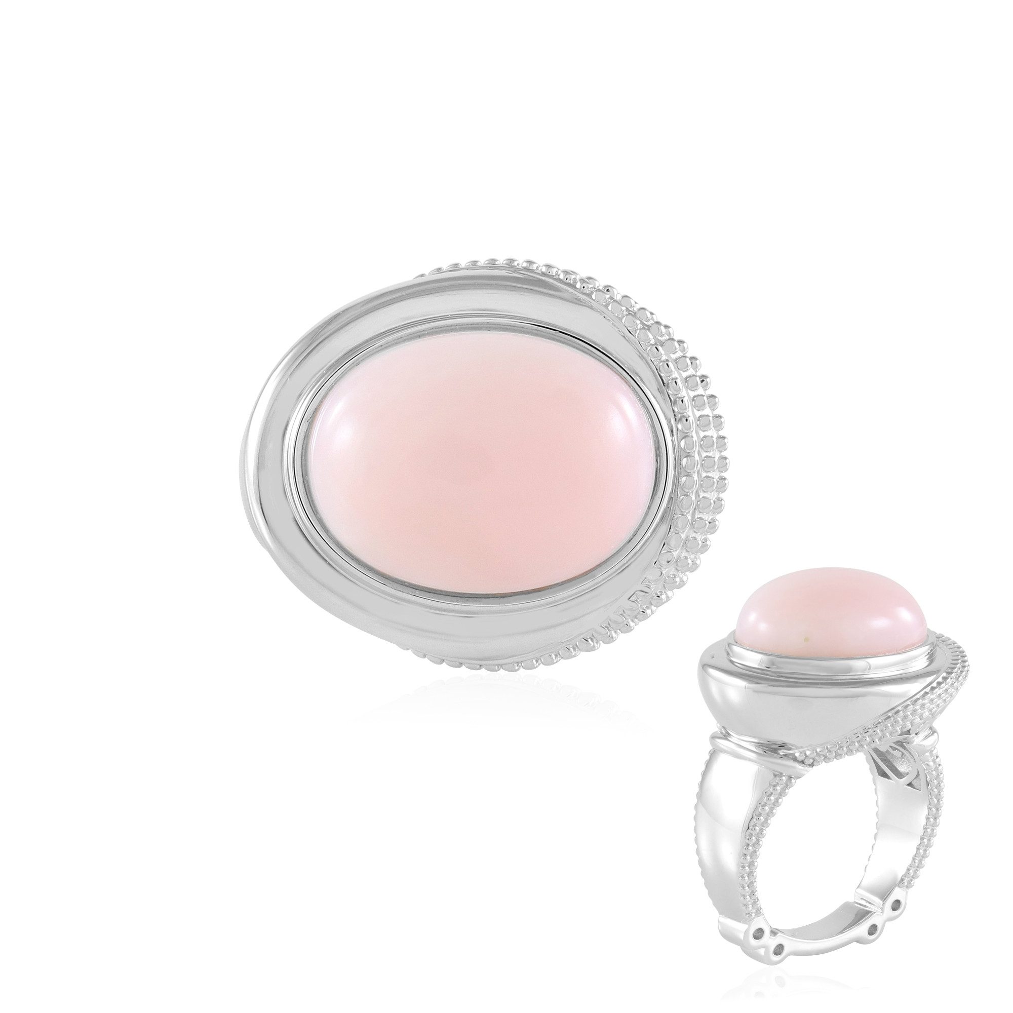 Cavill Solitärring Peruanischer Rosa Opal Sterling Silber Ring (1-tlg)