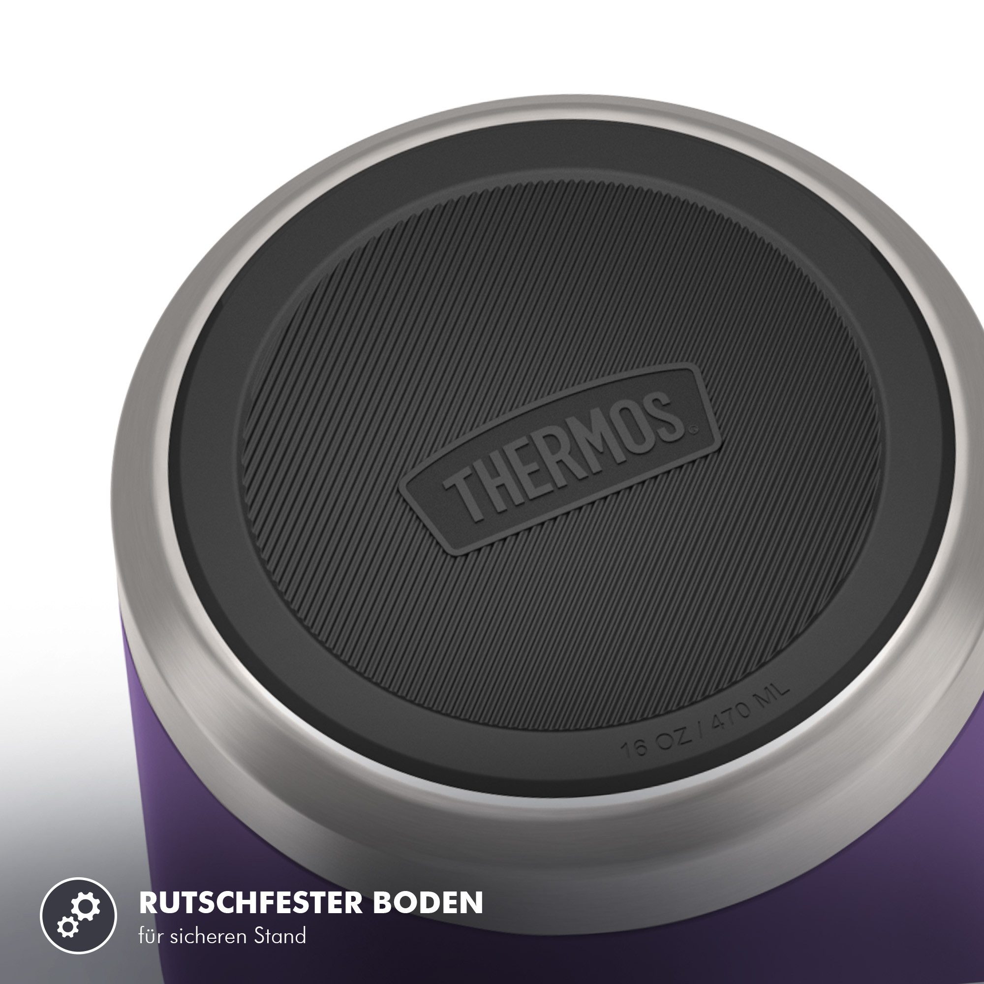 THERMOS Thermobehälter ICON FOOD JAR, Thermobehälter für Essen, spülmaschinenfest, Edelstahl, Kunststoff, Silikon, (1-tlg), 0,47l, 10h heiß & 24h kalt, dicht &  – Bild 5 von 5