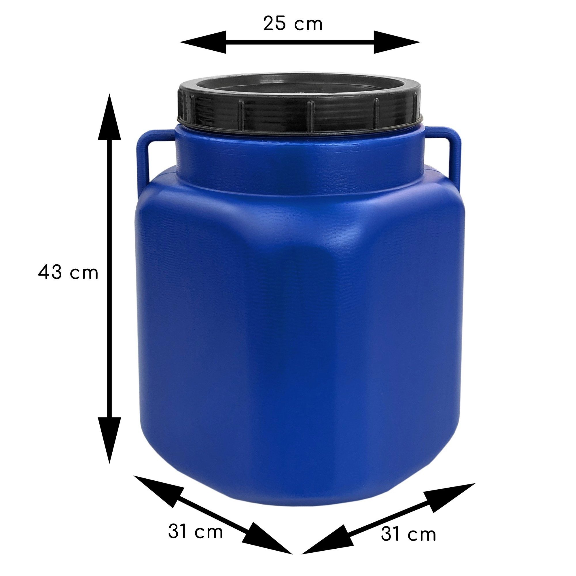 Plasteo Regentonne Weithalsfass Lebensmittelecht BPA-Frei Sauerkrautfass BPA-Frei, 30 l, BPA-Frei